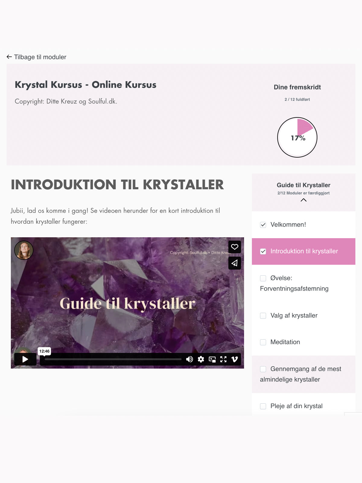 Kristallkurs - Onlinekurs