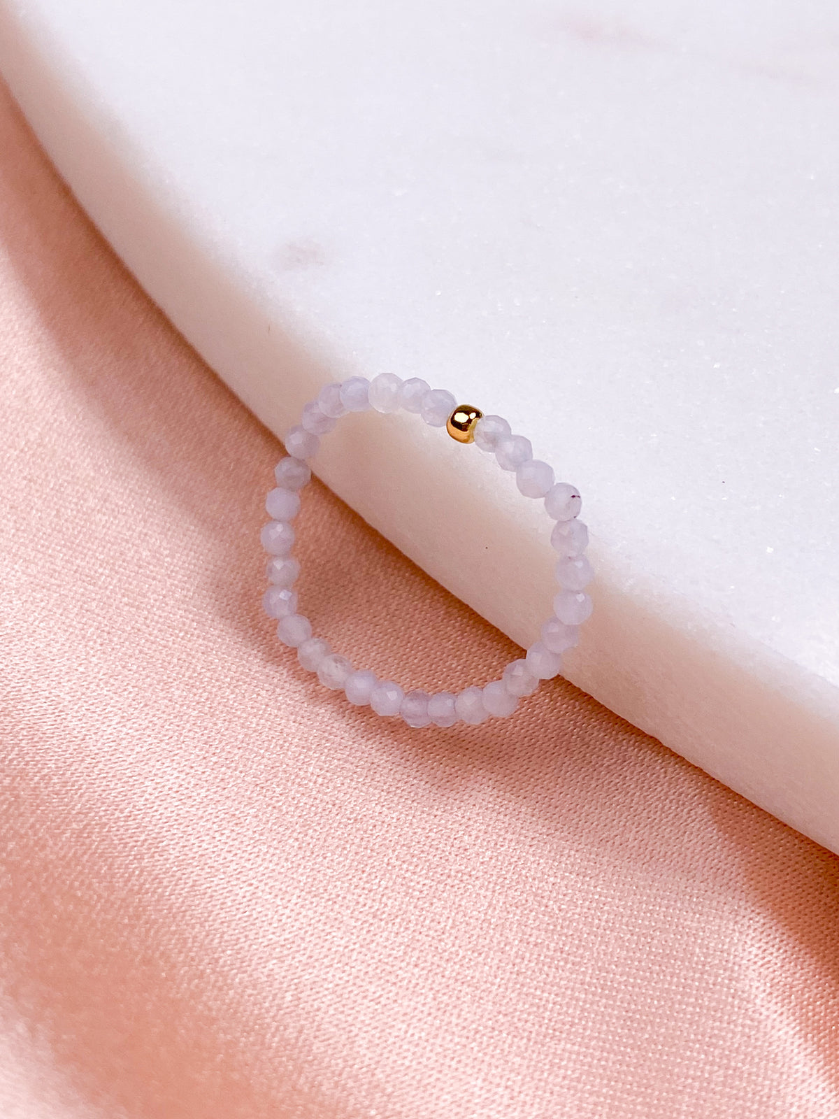 Blond Agatring (Fasetterad)
