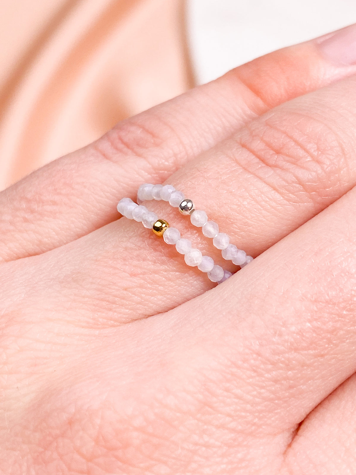 Blond Agatring (Fasetterad)