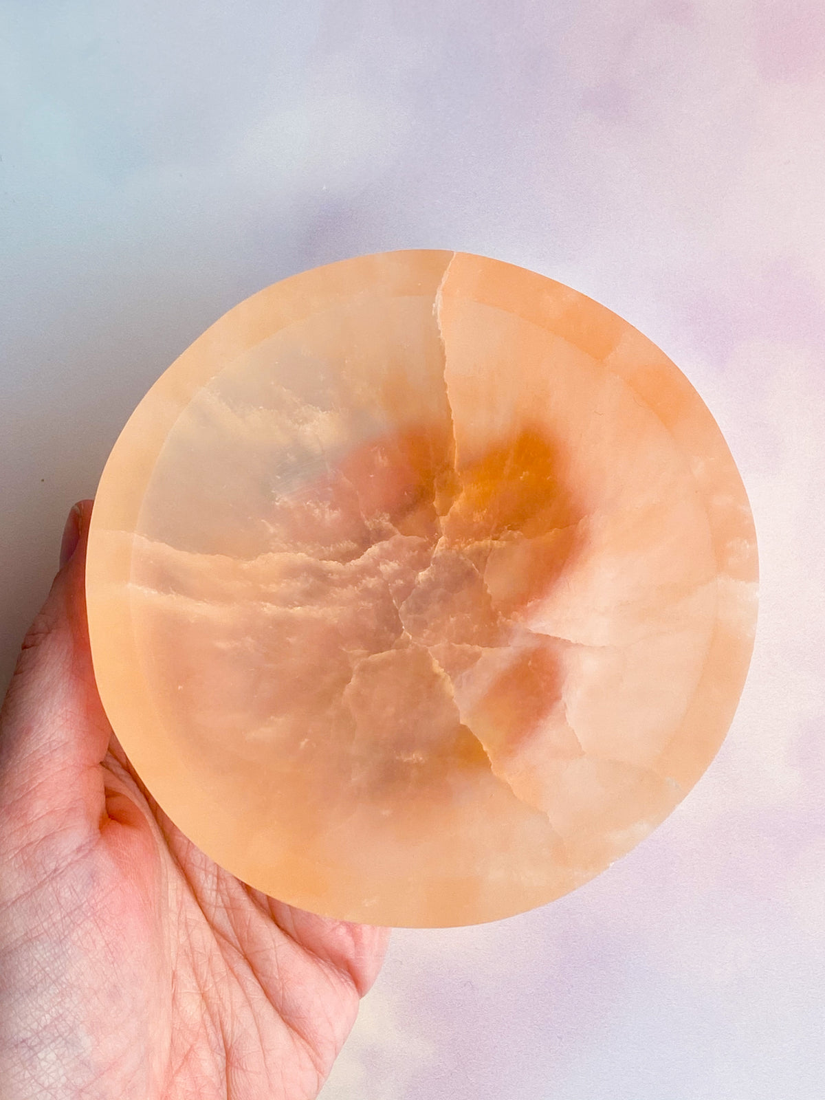 Orange selenit Skål