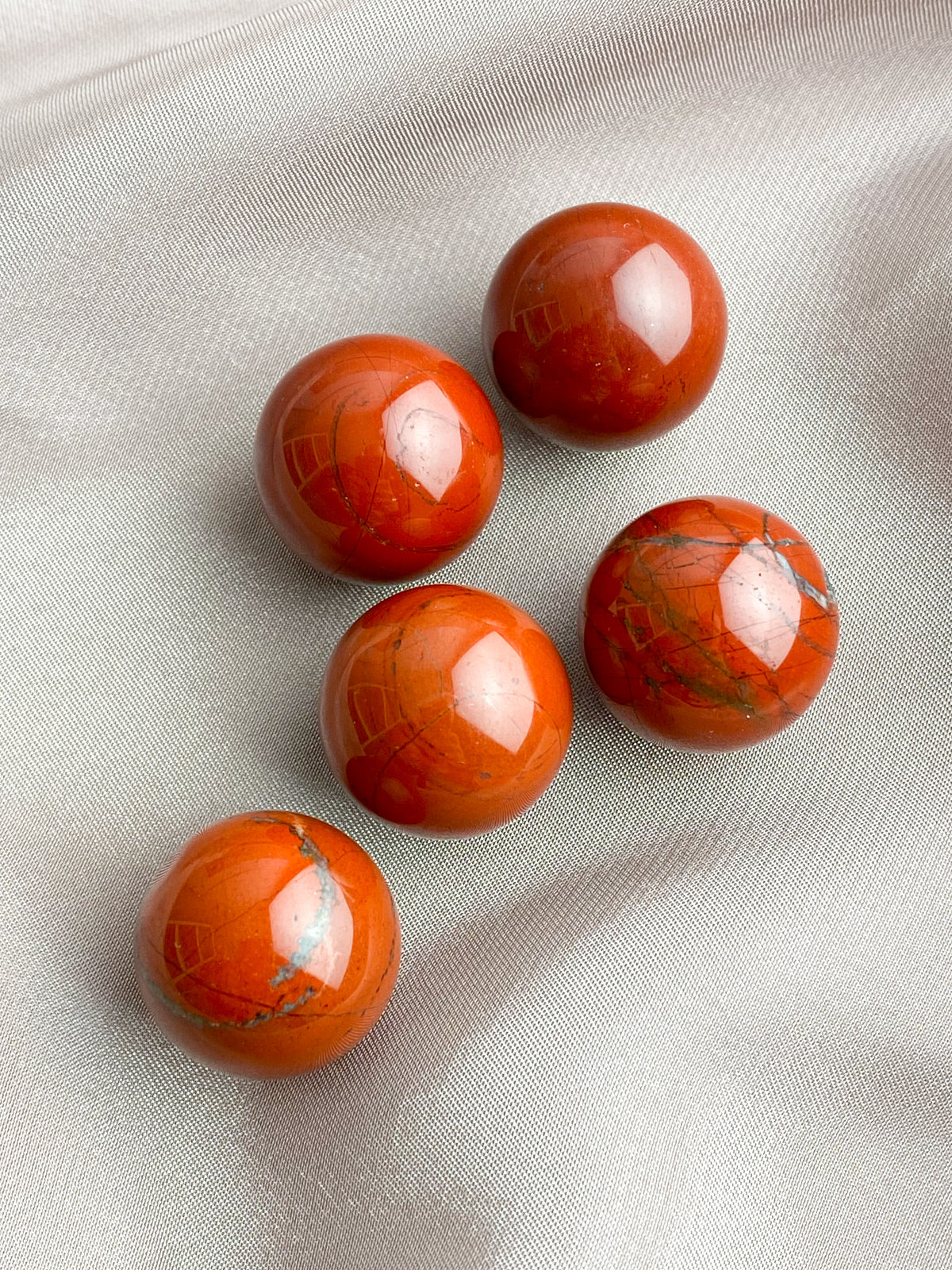 Röd Jaspisboll - 2 cm
