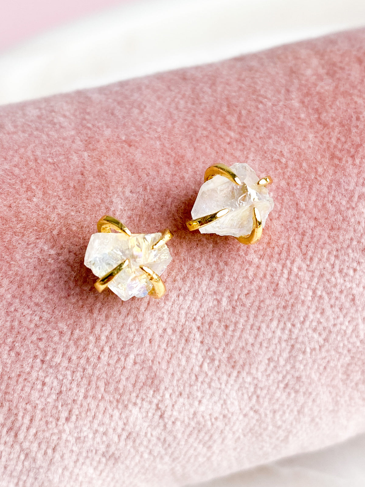 Akvamarin - Petite Heart - Guld