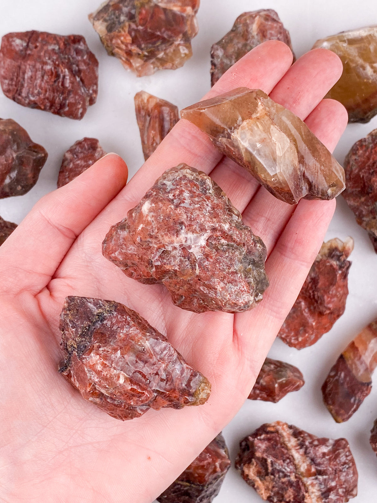 Röd kalcit.