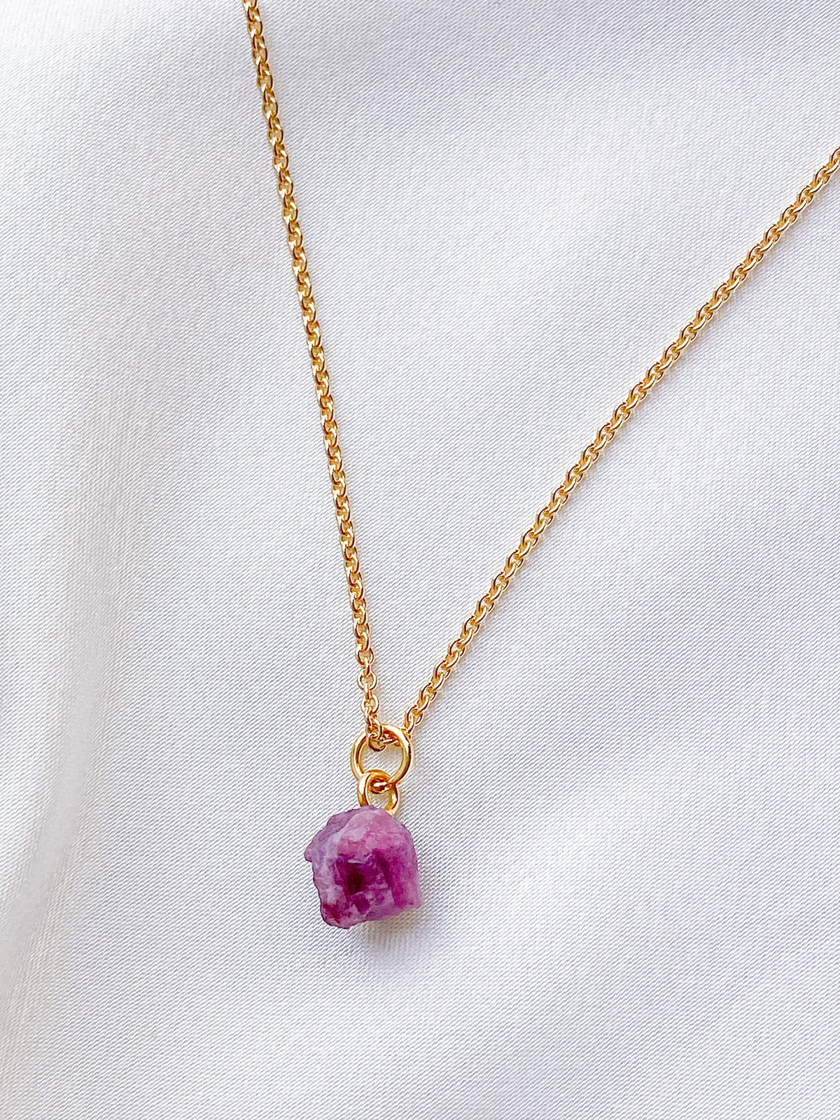 Akvamarin - Petite Heart - Guld