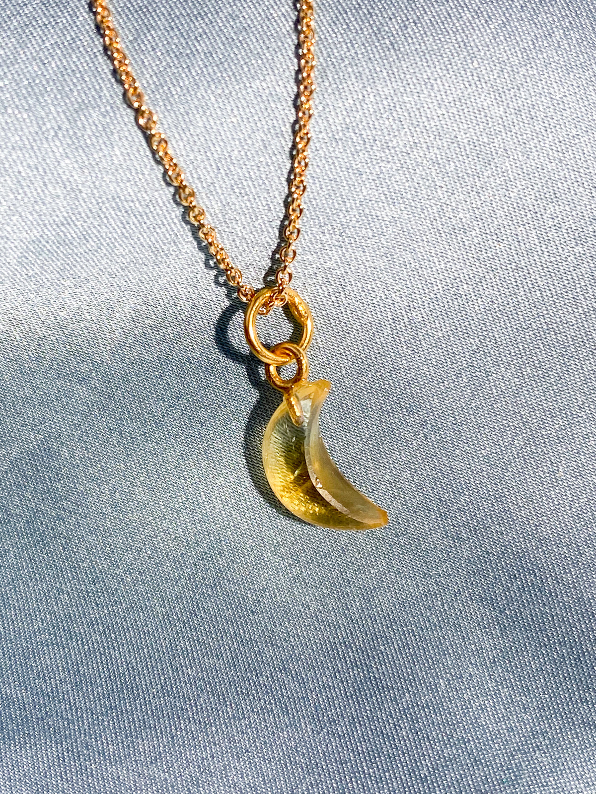 Mini Månhalsband (Citrin)