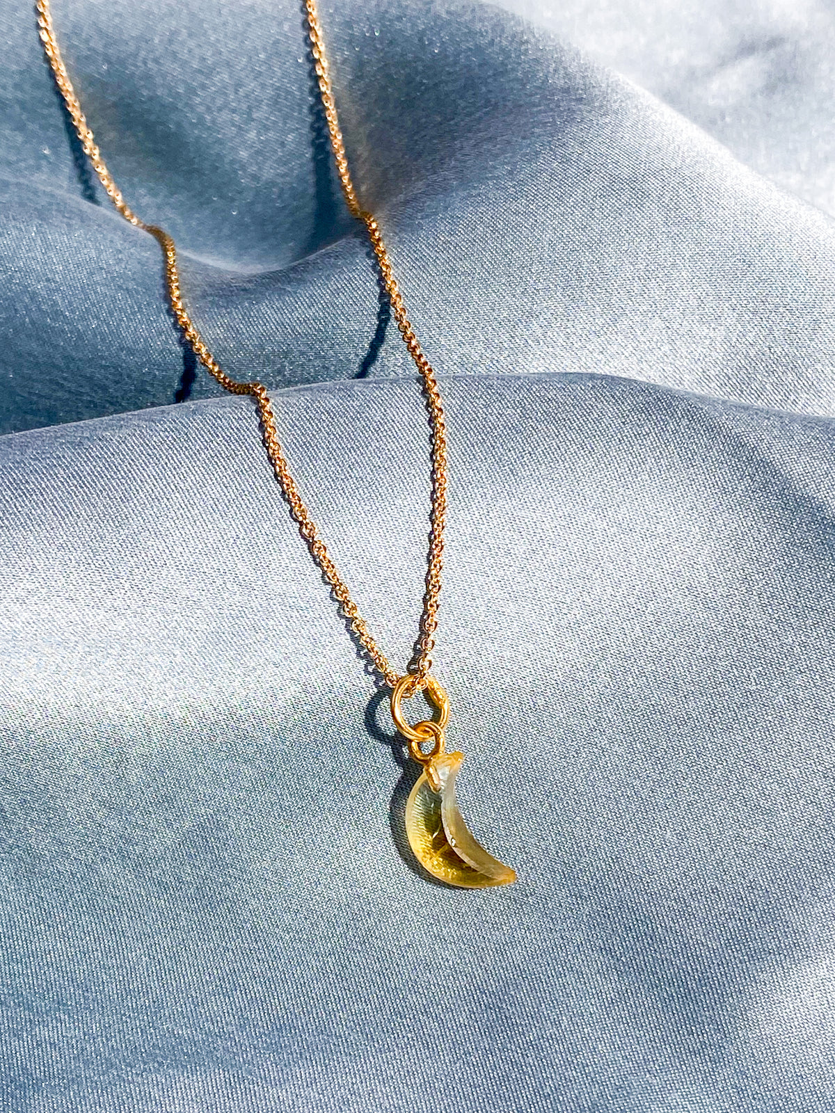 Mini Månhalsband (Citrin)