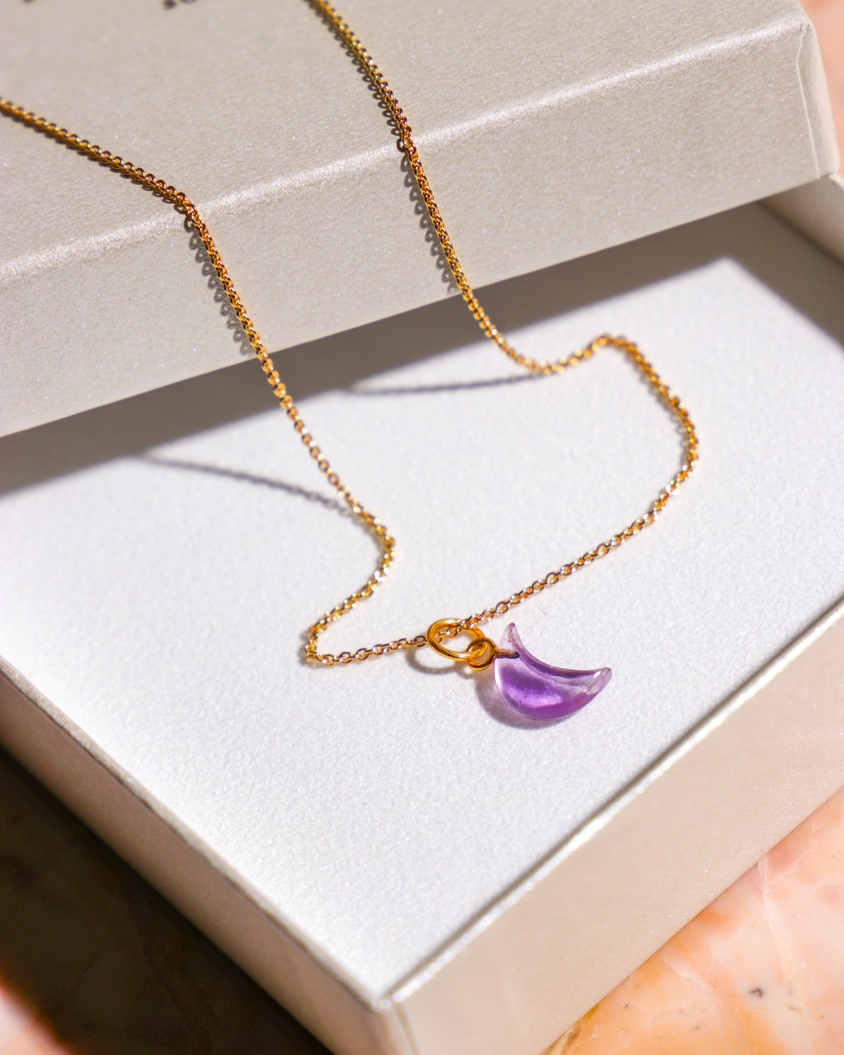 Mini Månhalsband (Ametist)