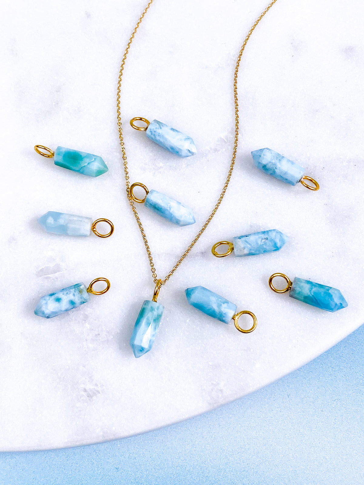 Larimar Spike Halsband