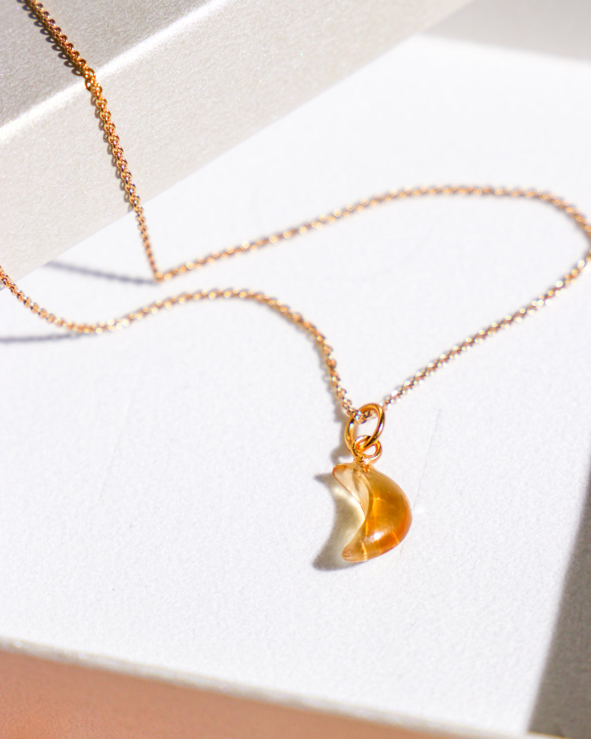 Mini Månhalsband (Citrin)
