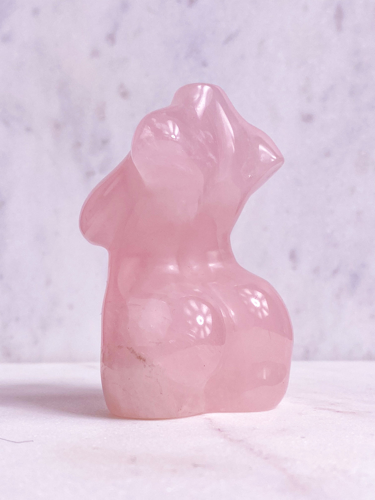 Rosenkvarts kurvig torso