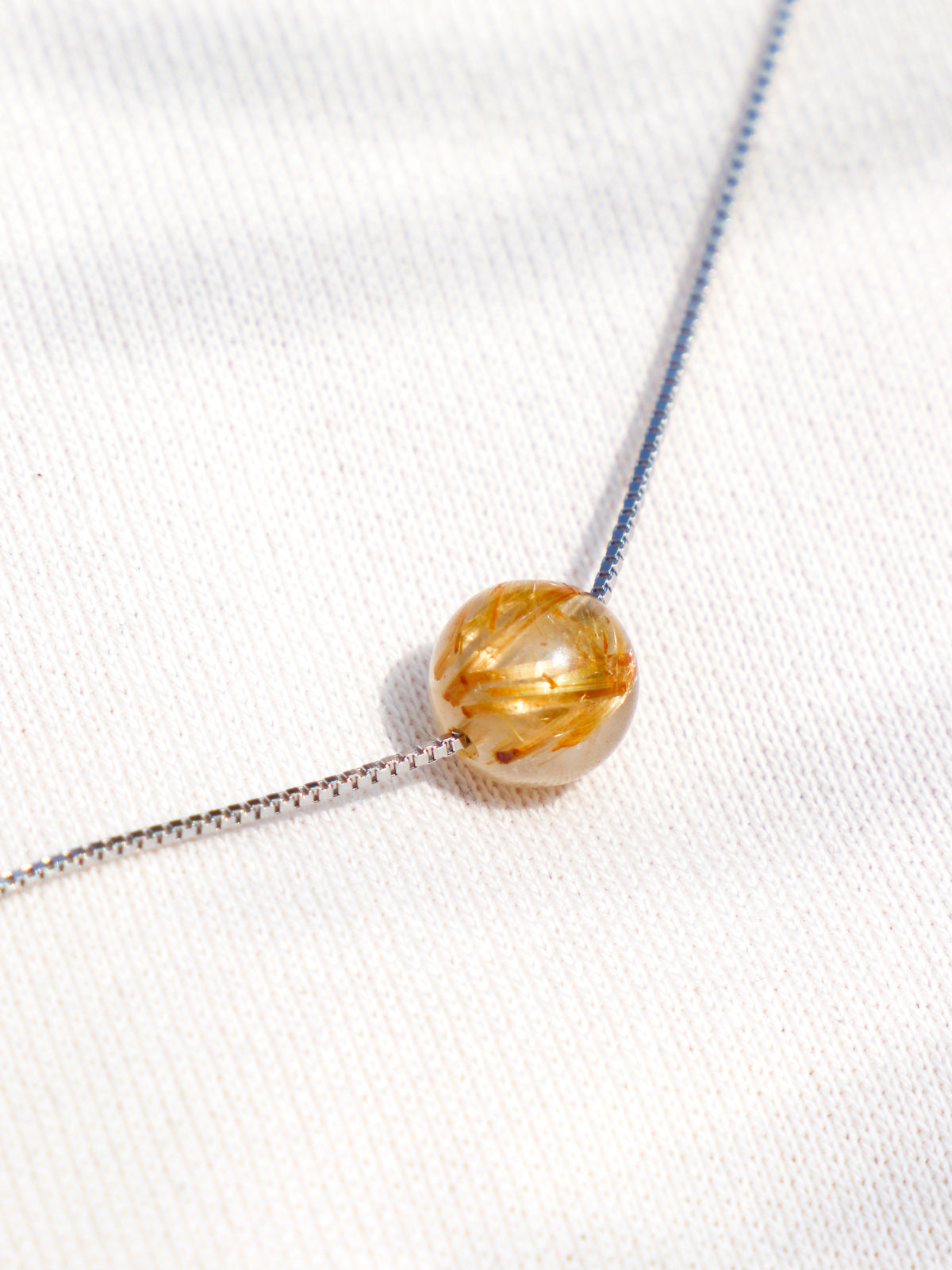 Akvamarin - Petite Heart - Guld