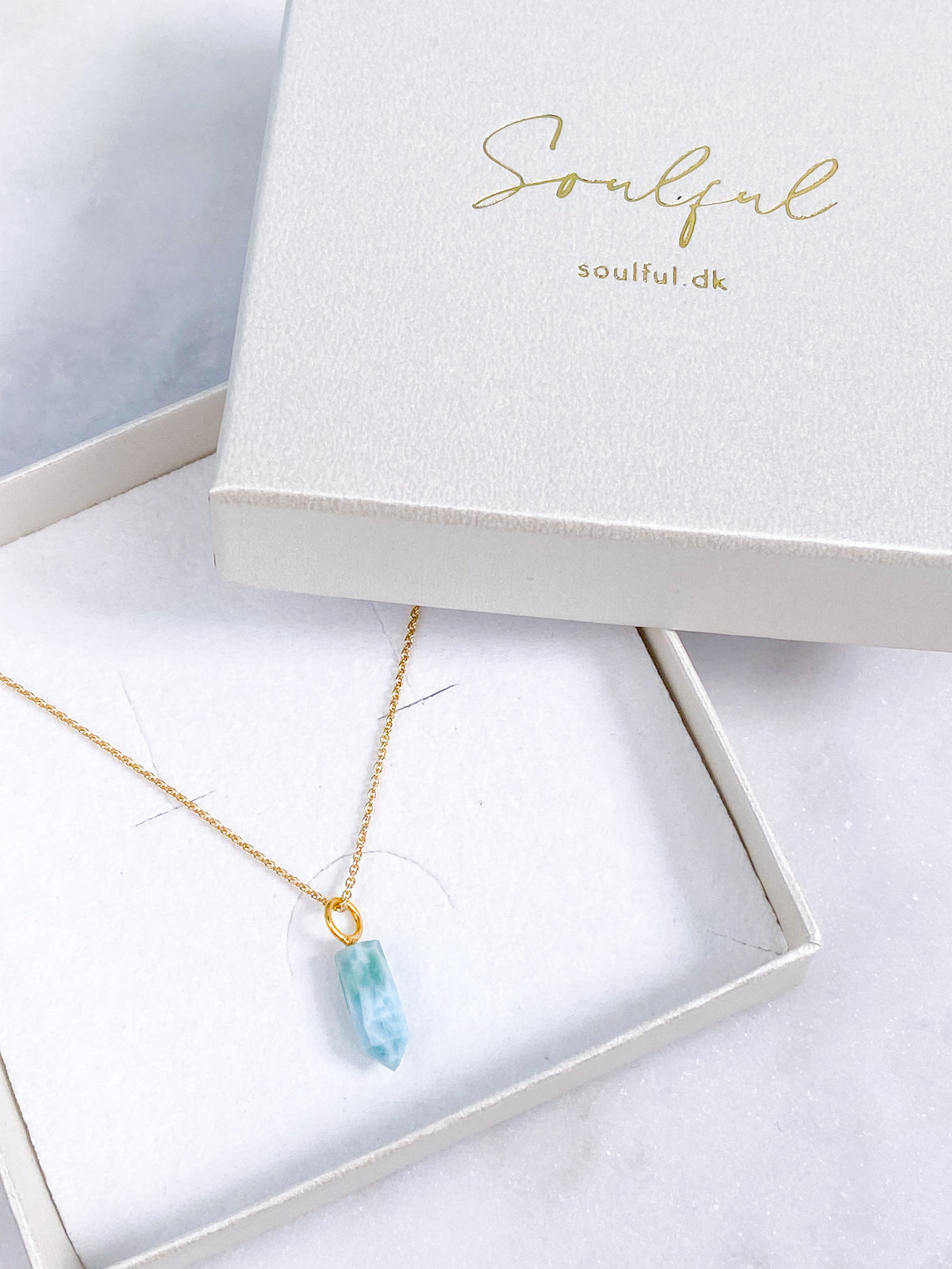 Larimar Spike Halsband