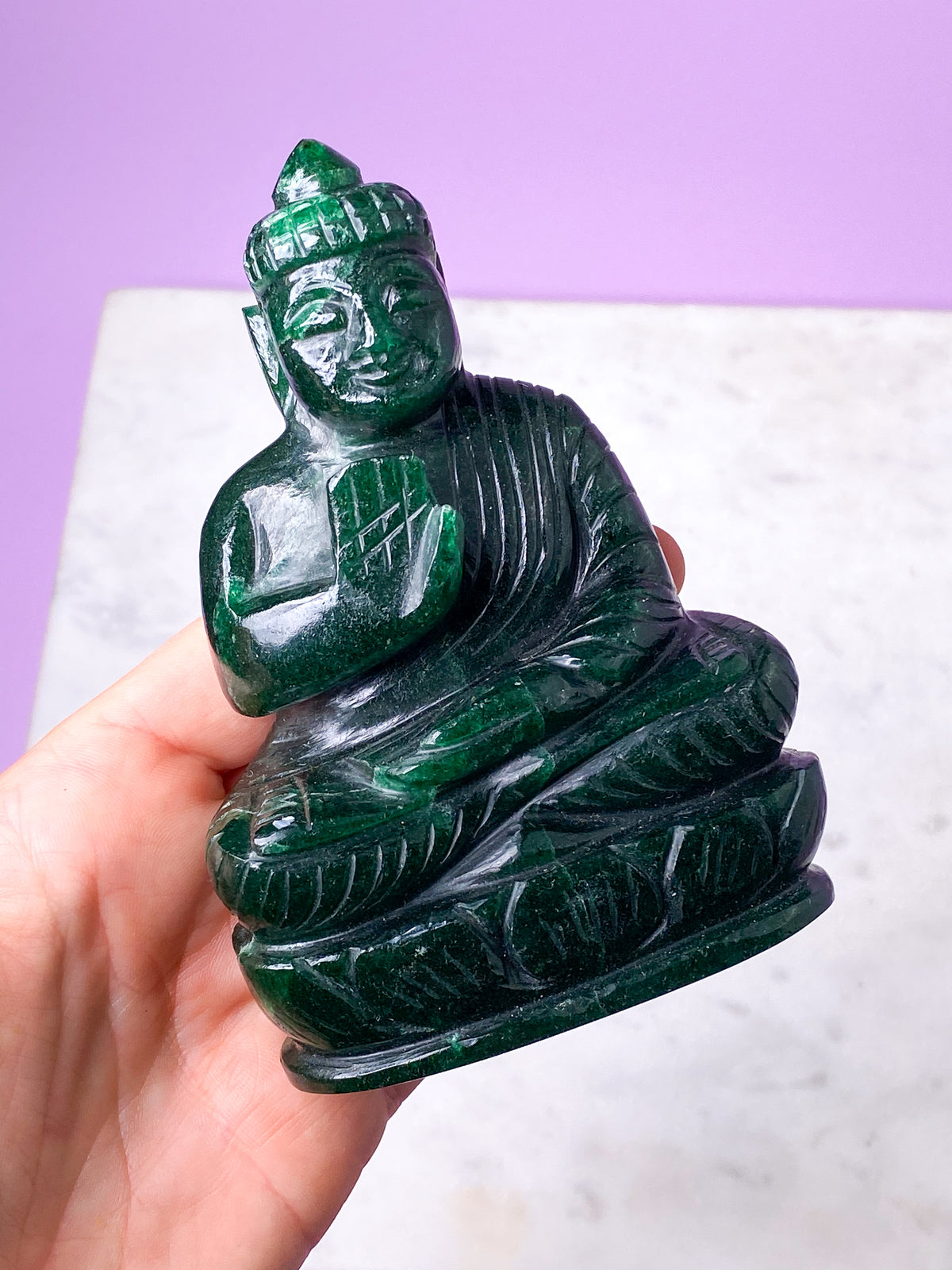Grön aventurin-buddha (nr 2)