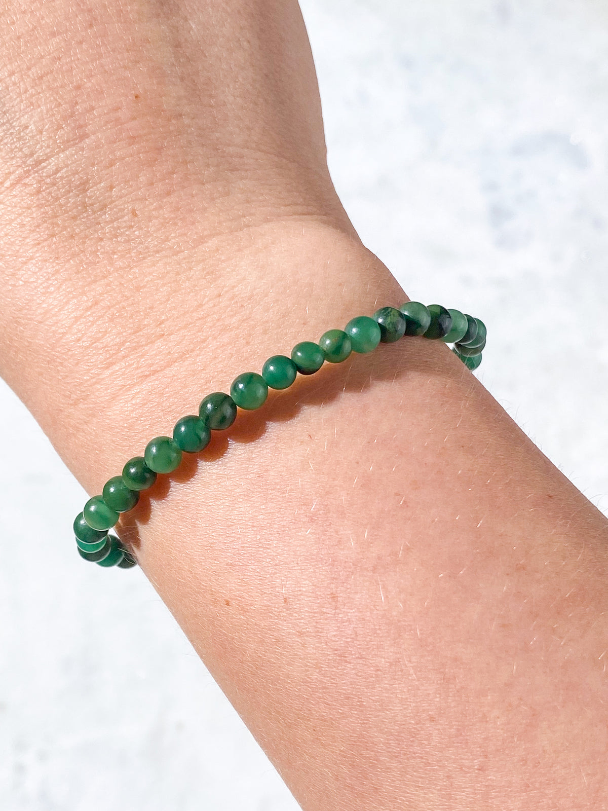 Afrikansk Jade Armband 4 mm