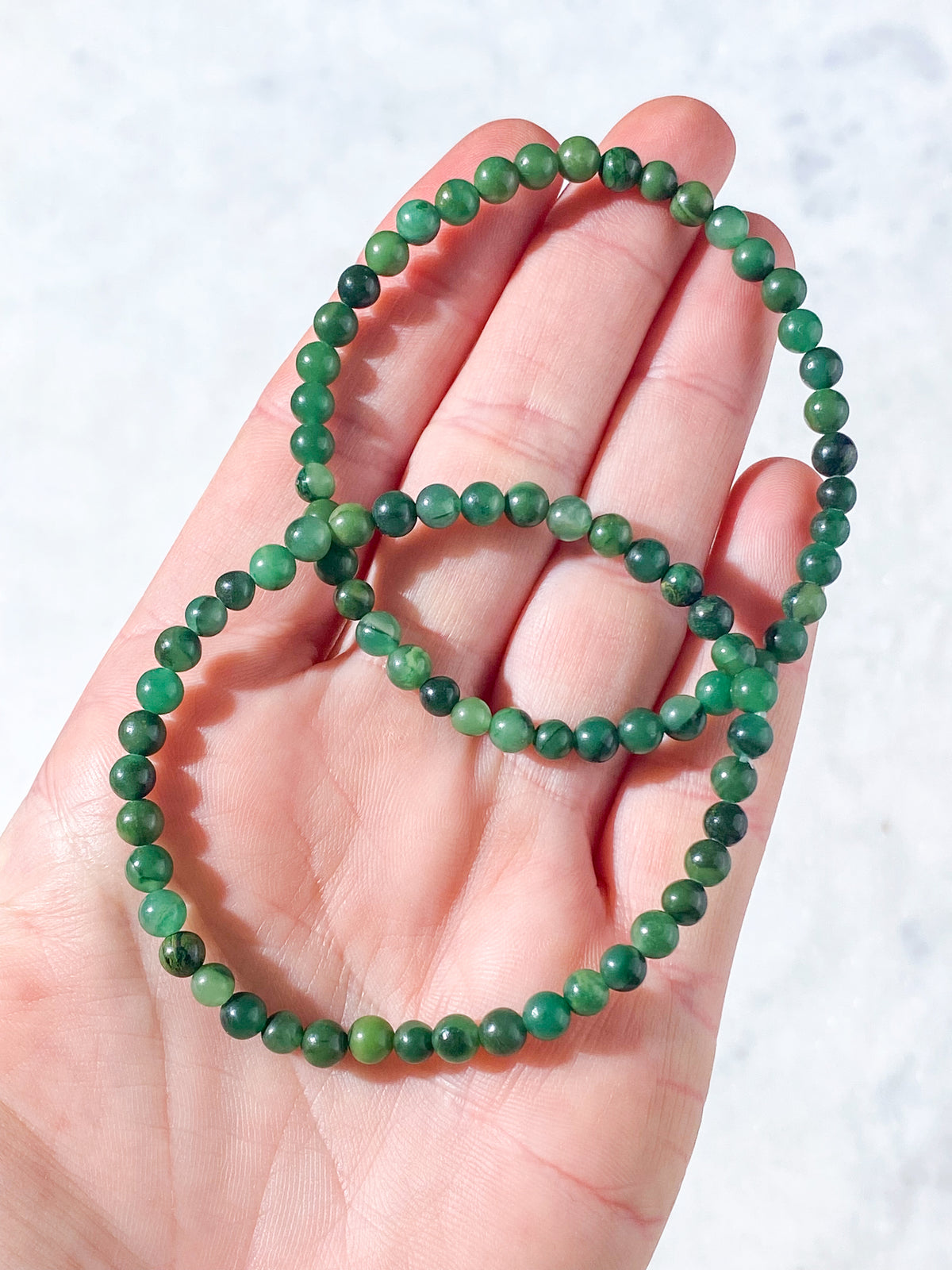 Afrikansk Jade Armband 4 mm