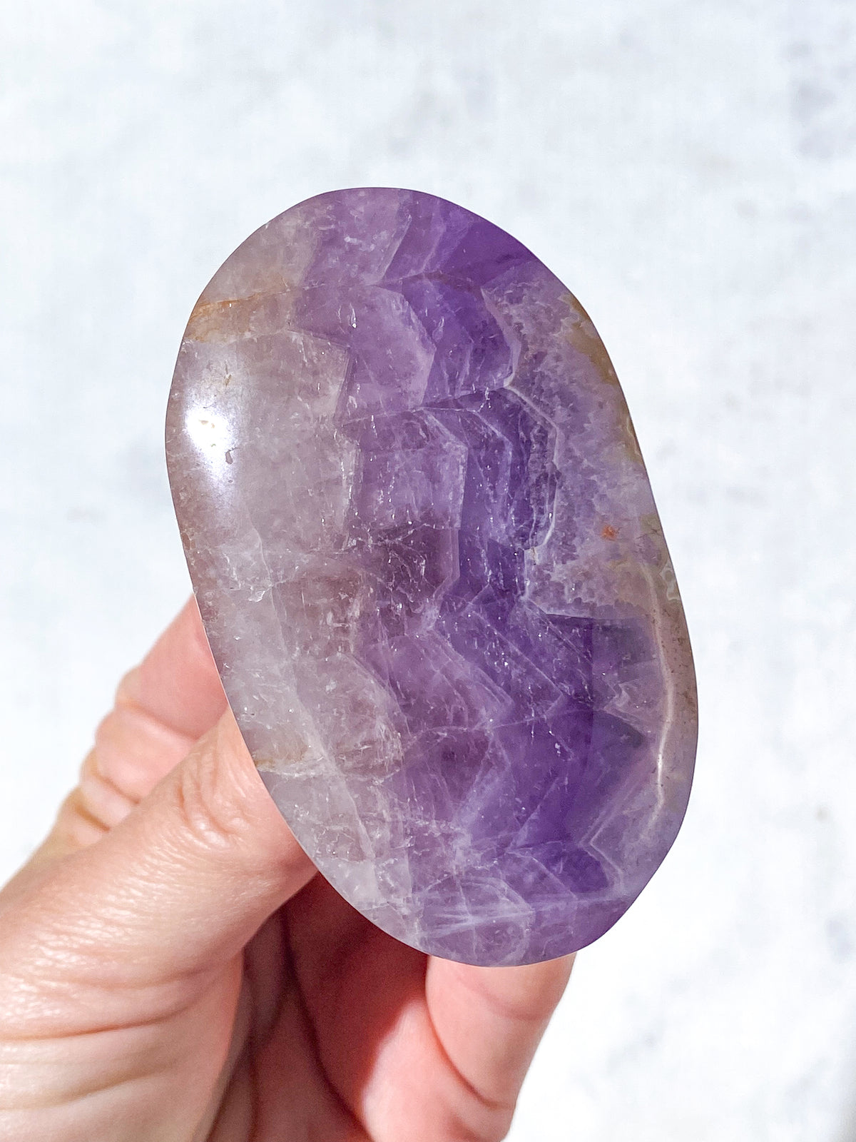 Mexico Agate &amp; Ametist Palmstone (nr 3)