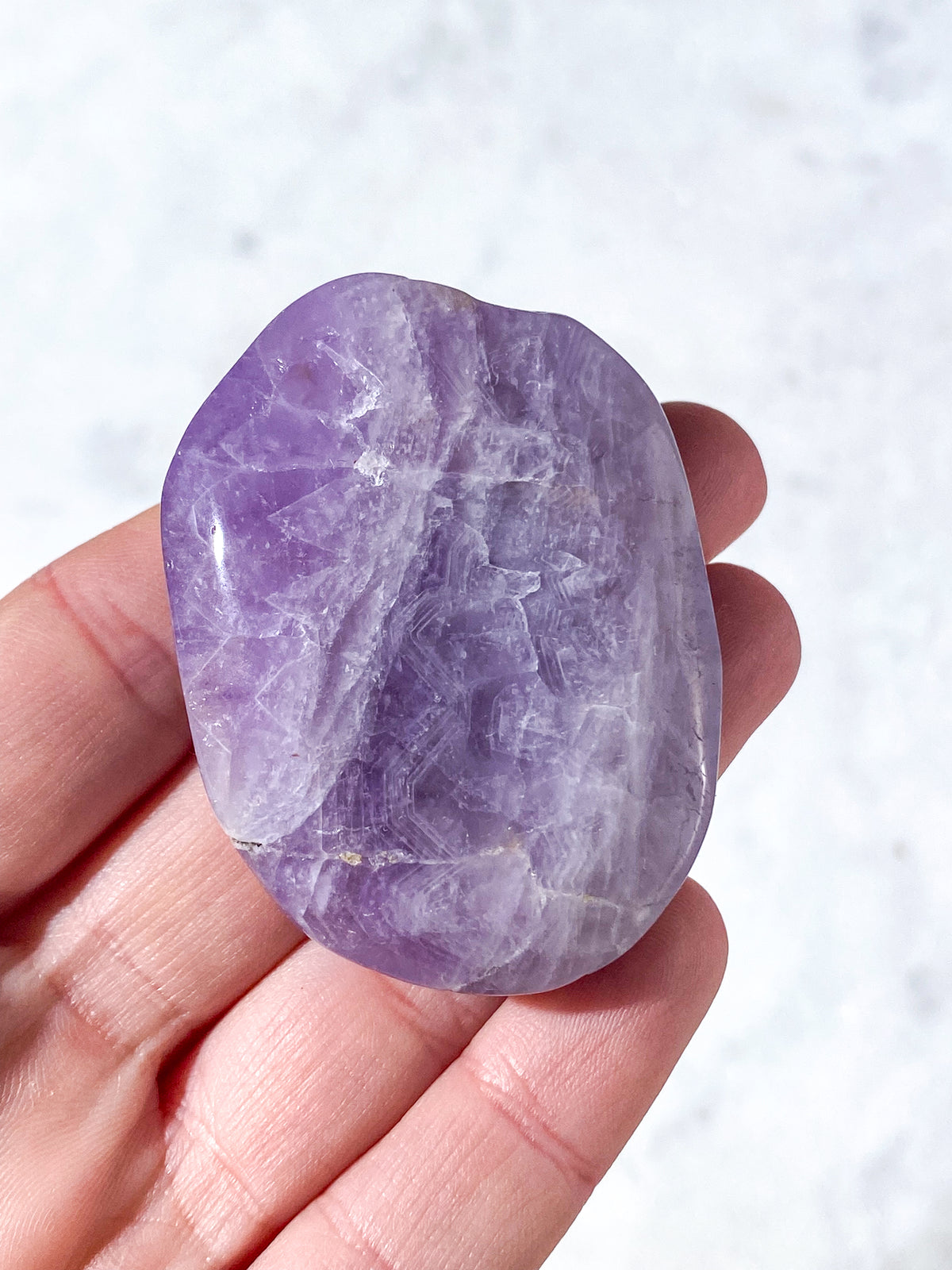 Mexico Agate &amp; Ametist Palmstone (nr 7)