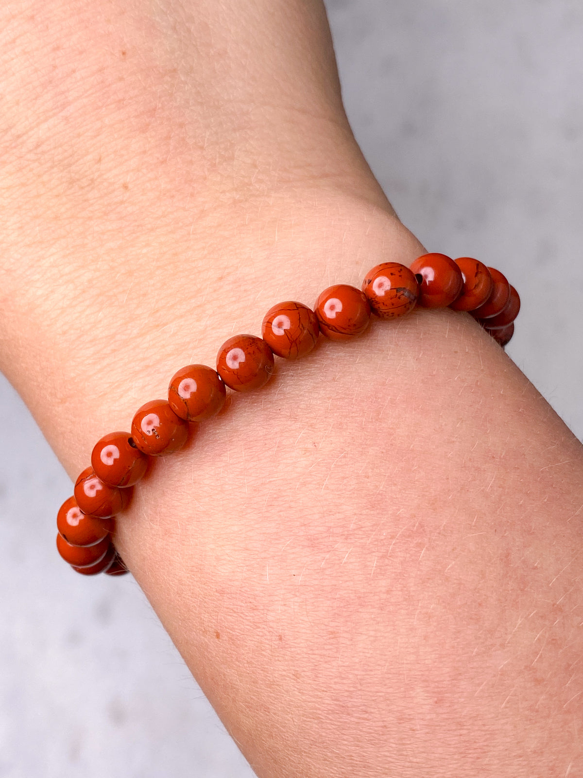 Rött jaspisarmband