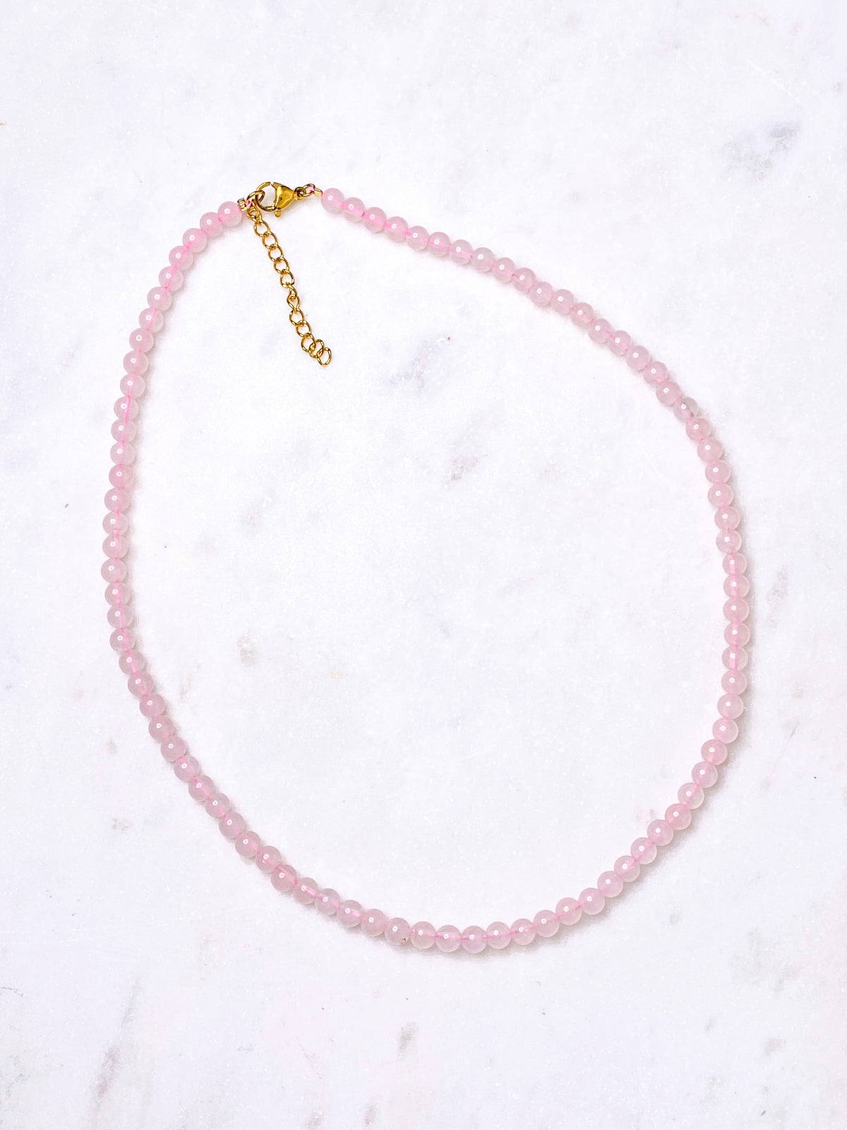 Halsband med rosenkvarts 