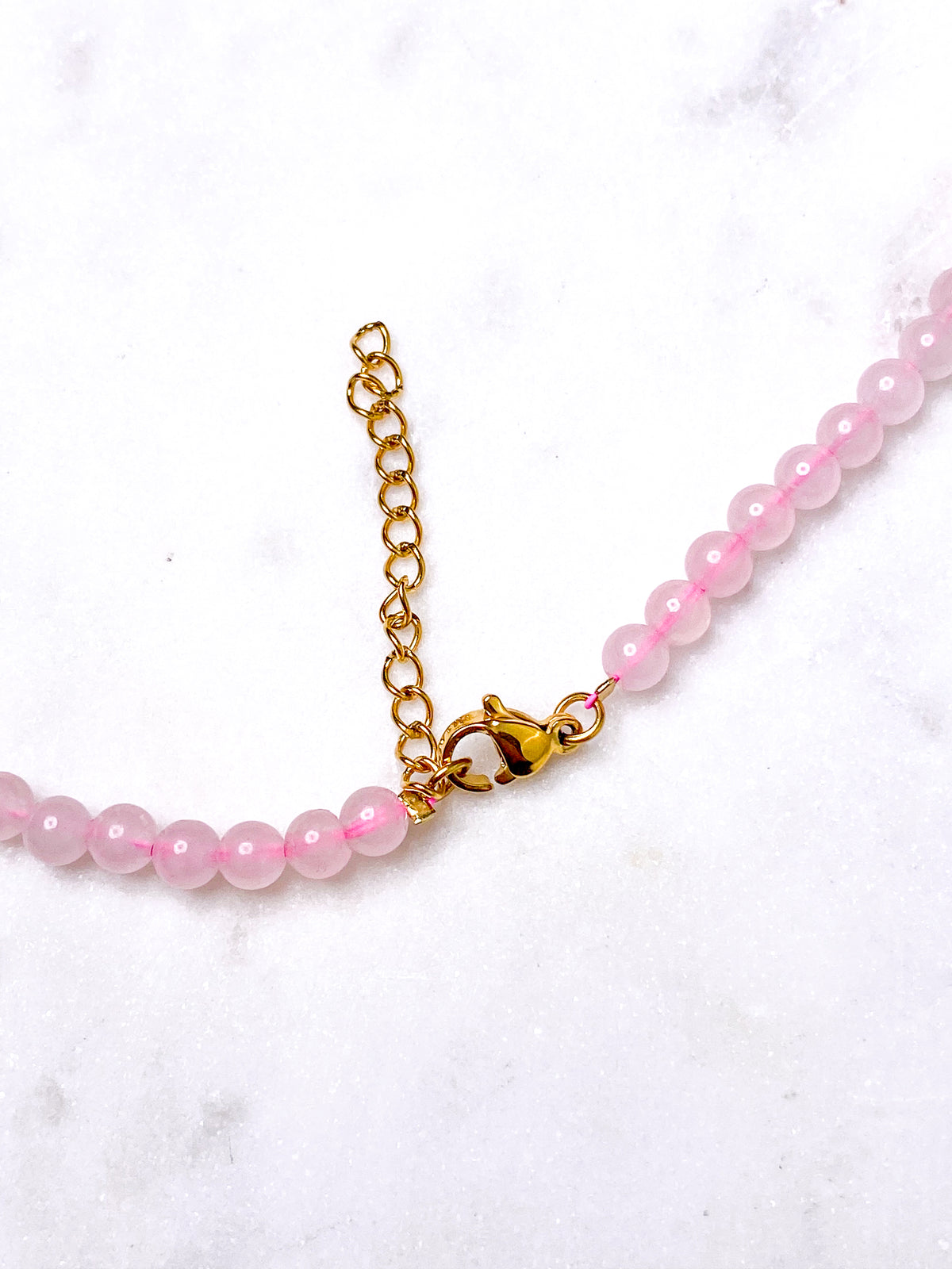 Halsband med rosenkvarts 