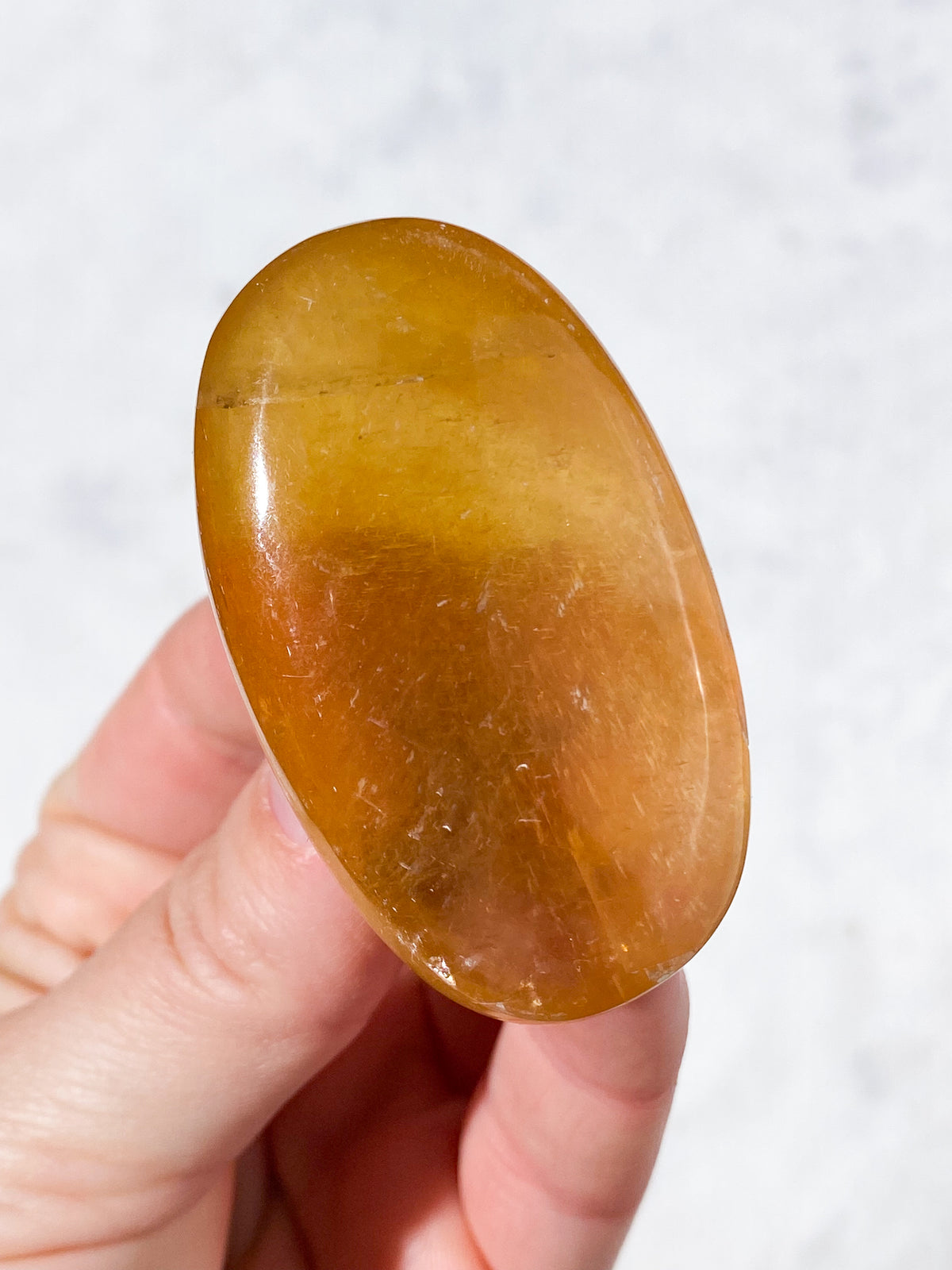 Honungskalcit Palmstone (Nr. 14)