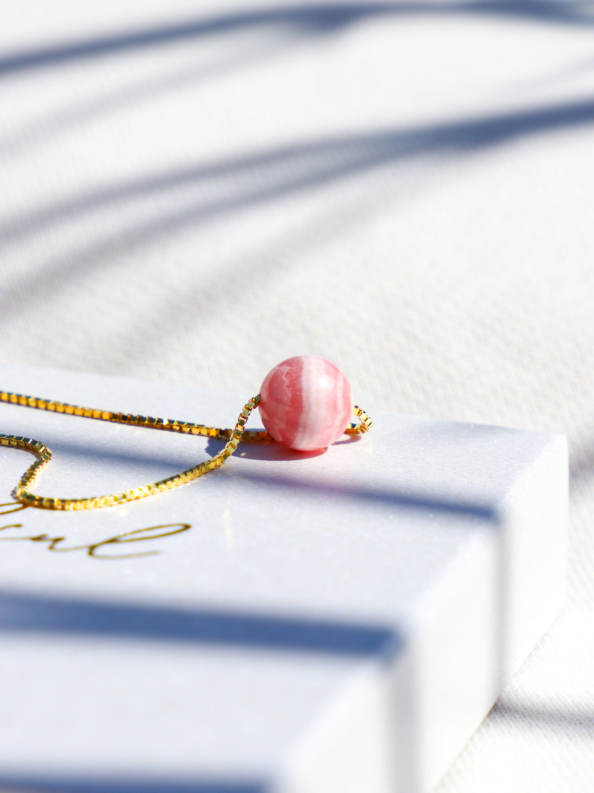 Akvamarin - Petite Heart - Guld