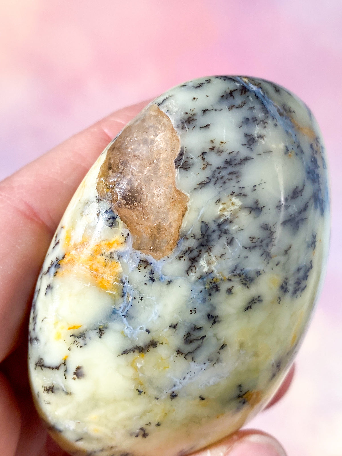 Grön Dendrit Opal Palmsten (Nr 2)