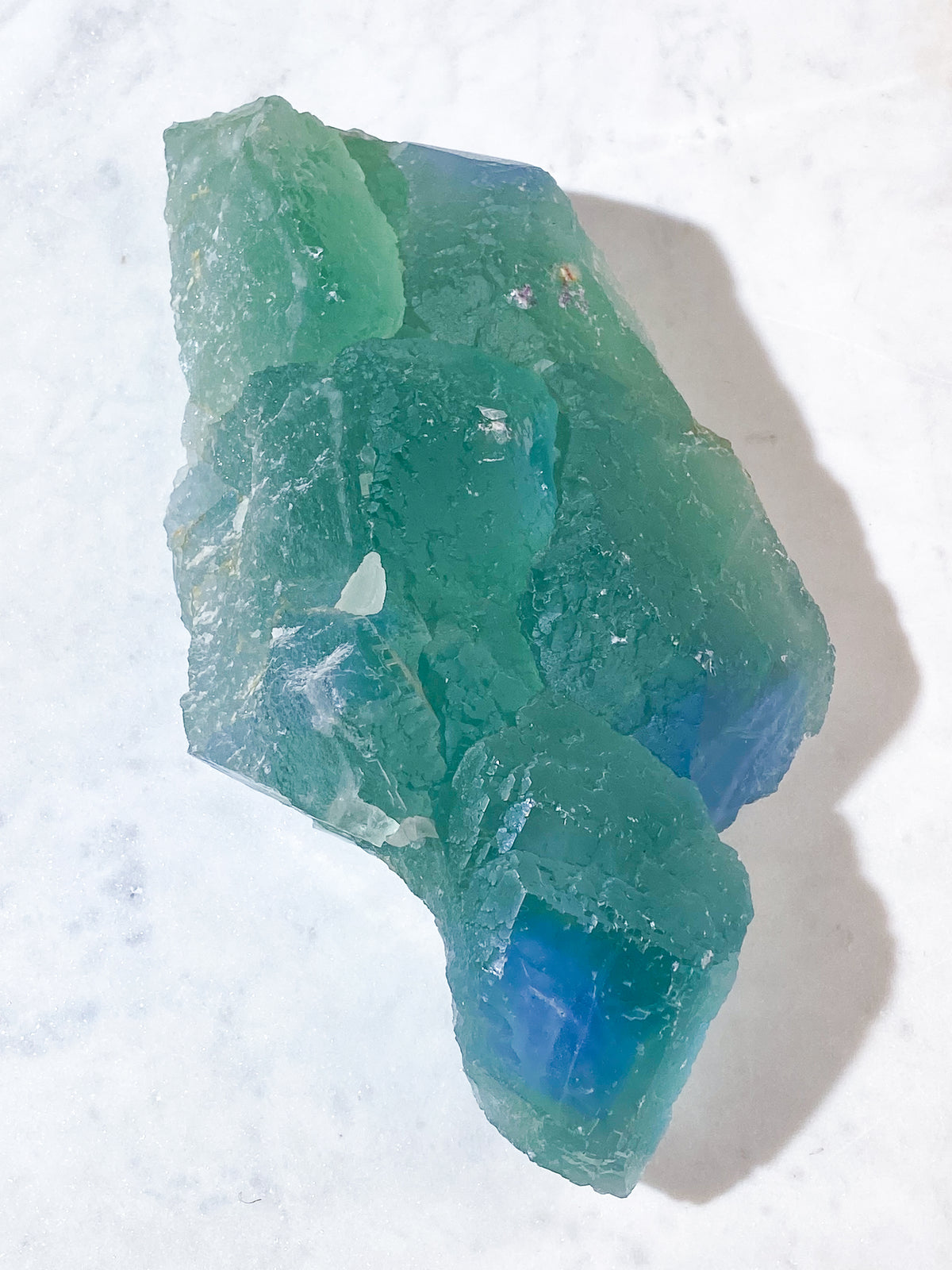 Jättestor Blue Core Fluorit (Nr. 2)
