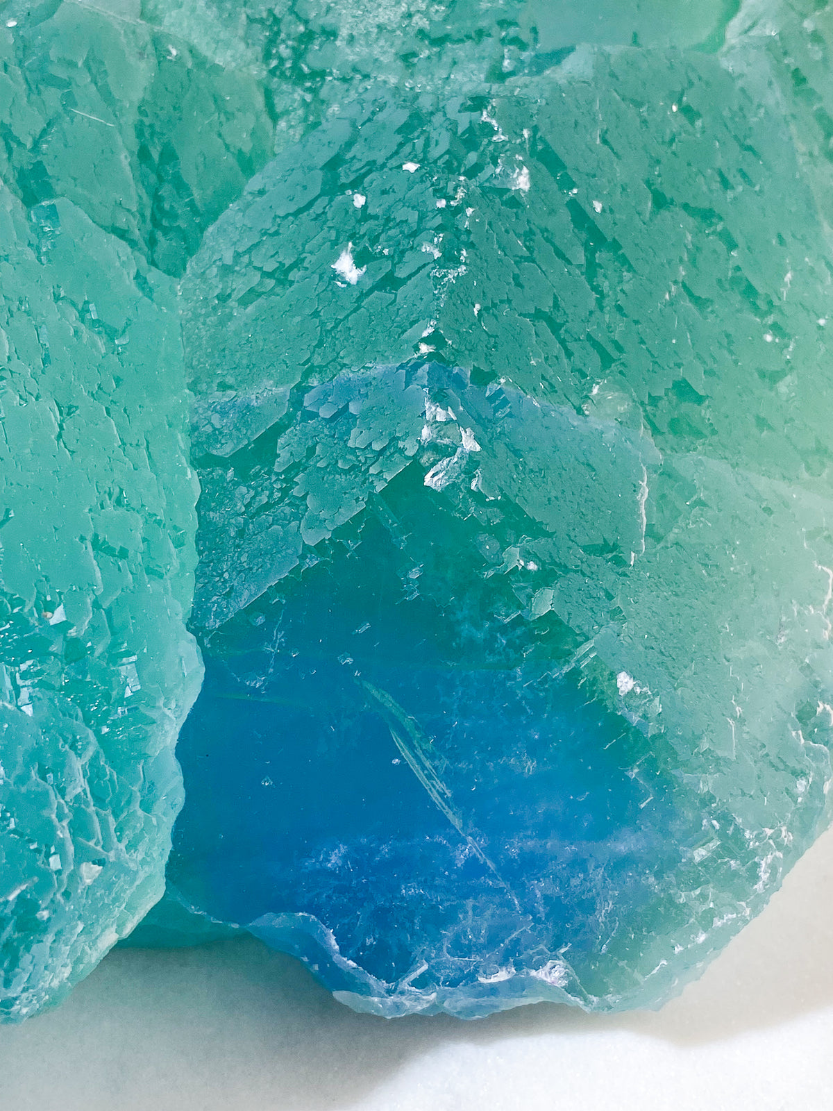 Jättestor Blue Core Fluorit (Nr. 2)