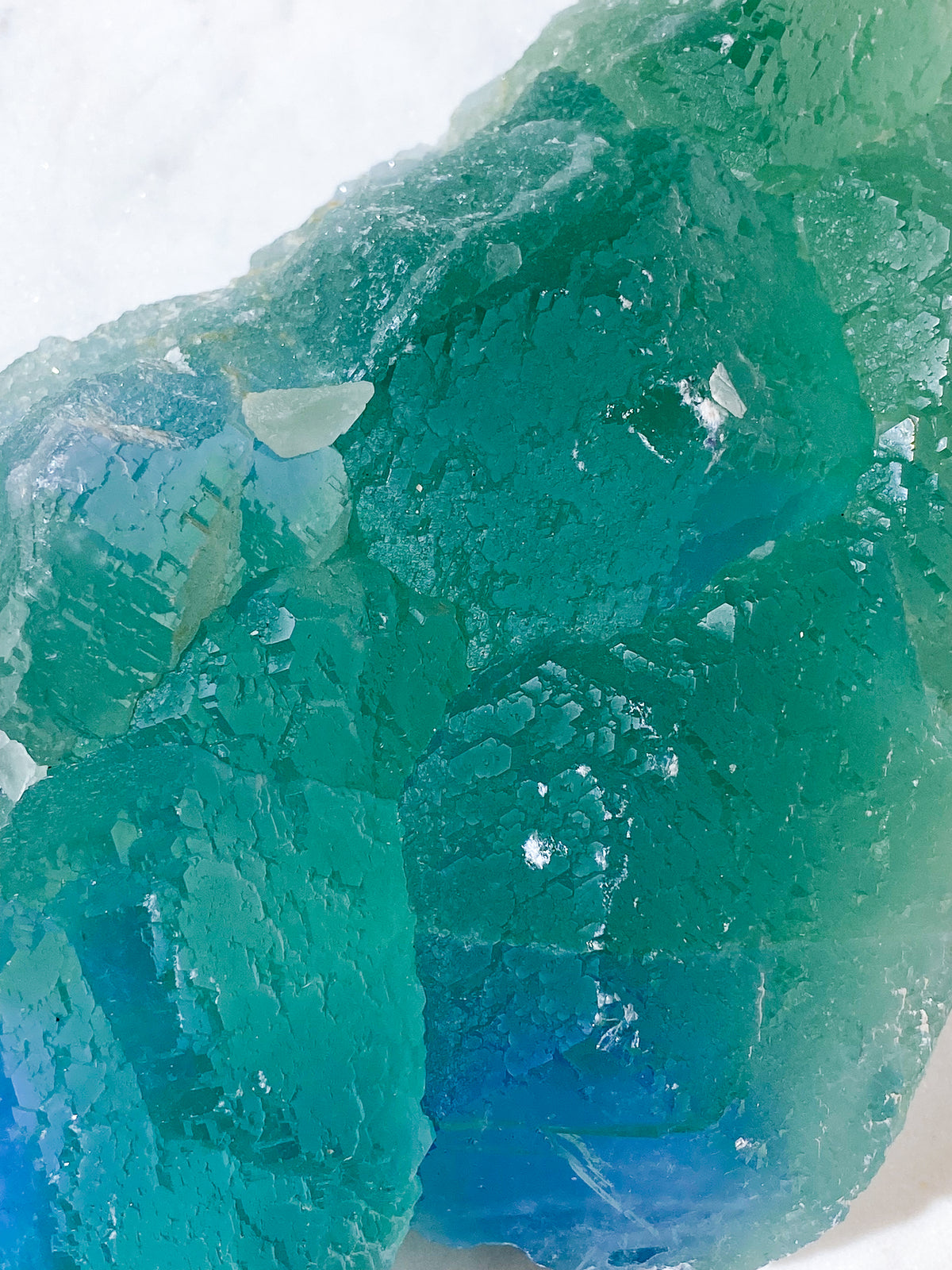 Jättestor Blue Core Fluorit (Nr. 2)