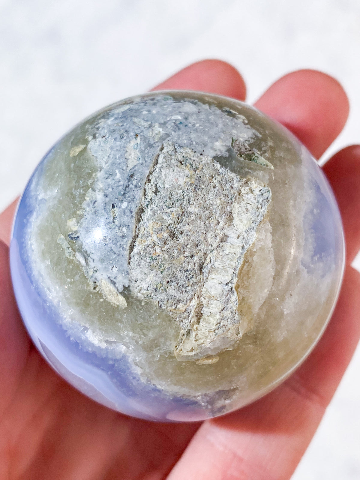 Druzy blond agatkula (nr 1)