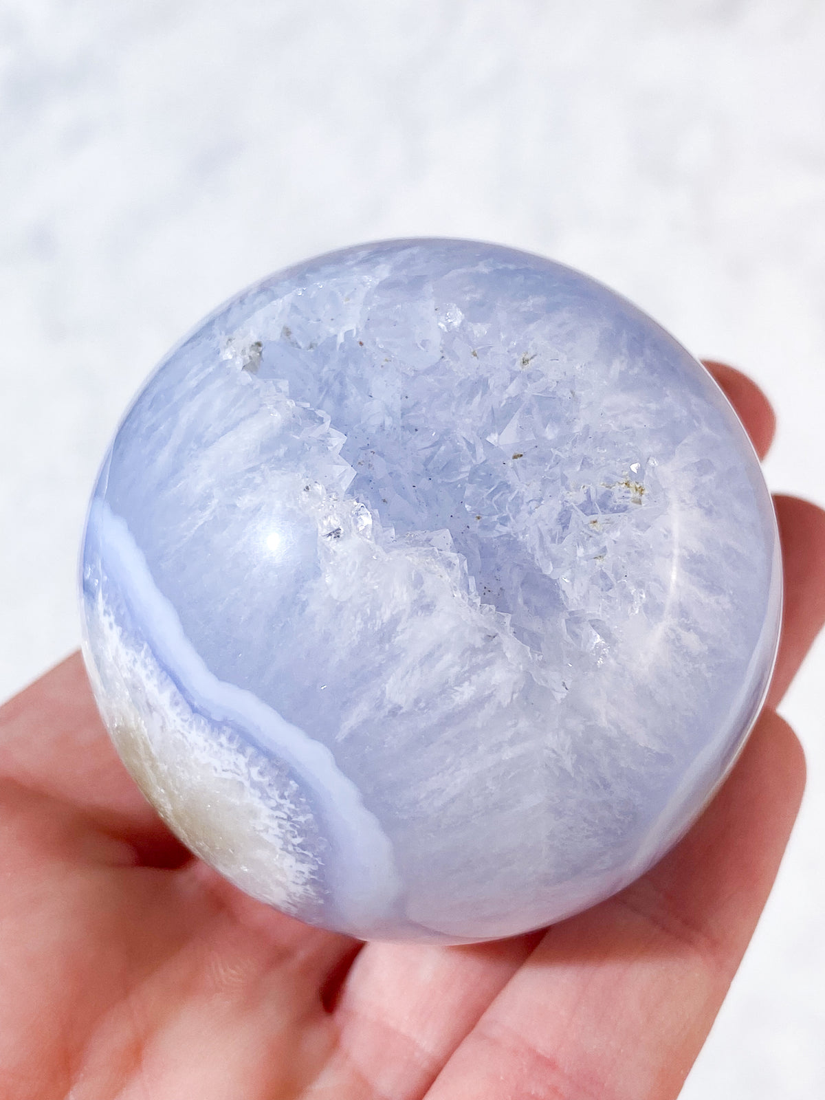 Druzy Blond Agat Kula (Nr. 4)
