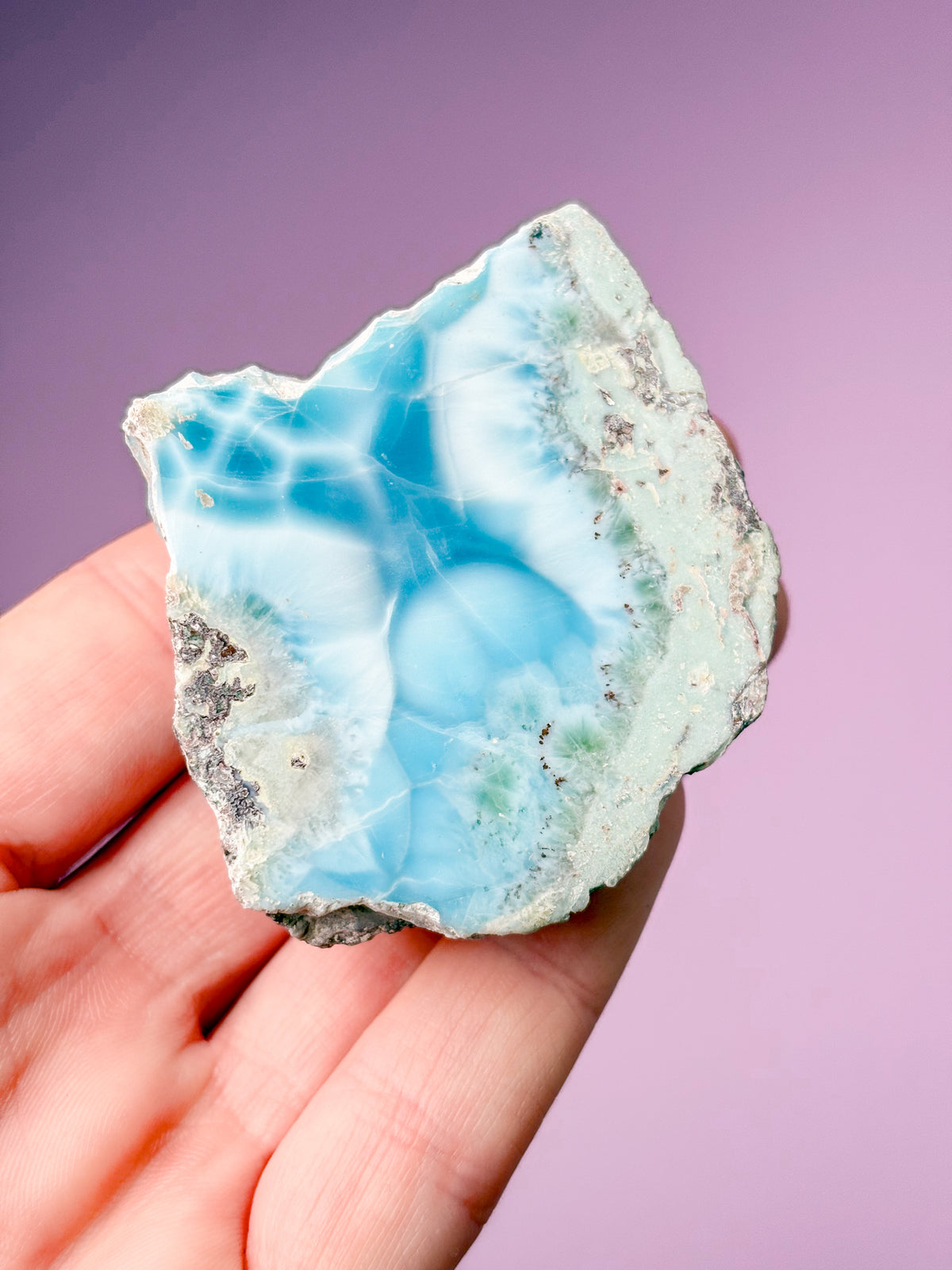 Larimar Raw Polished (nr 41) Exklusiv kvalitet