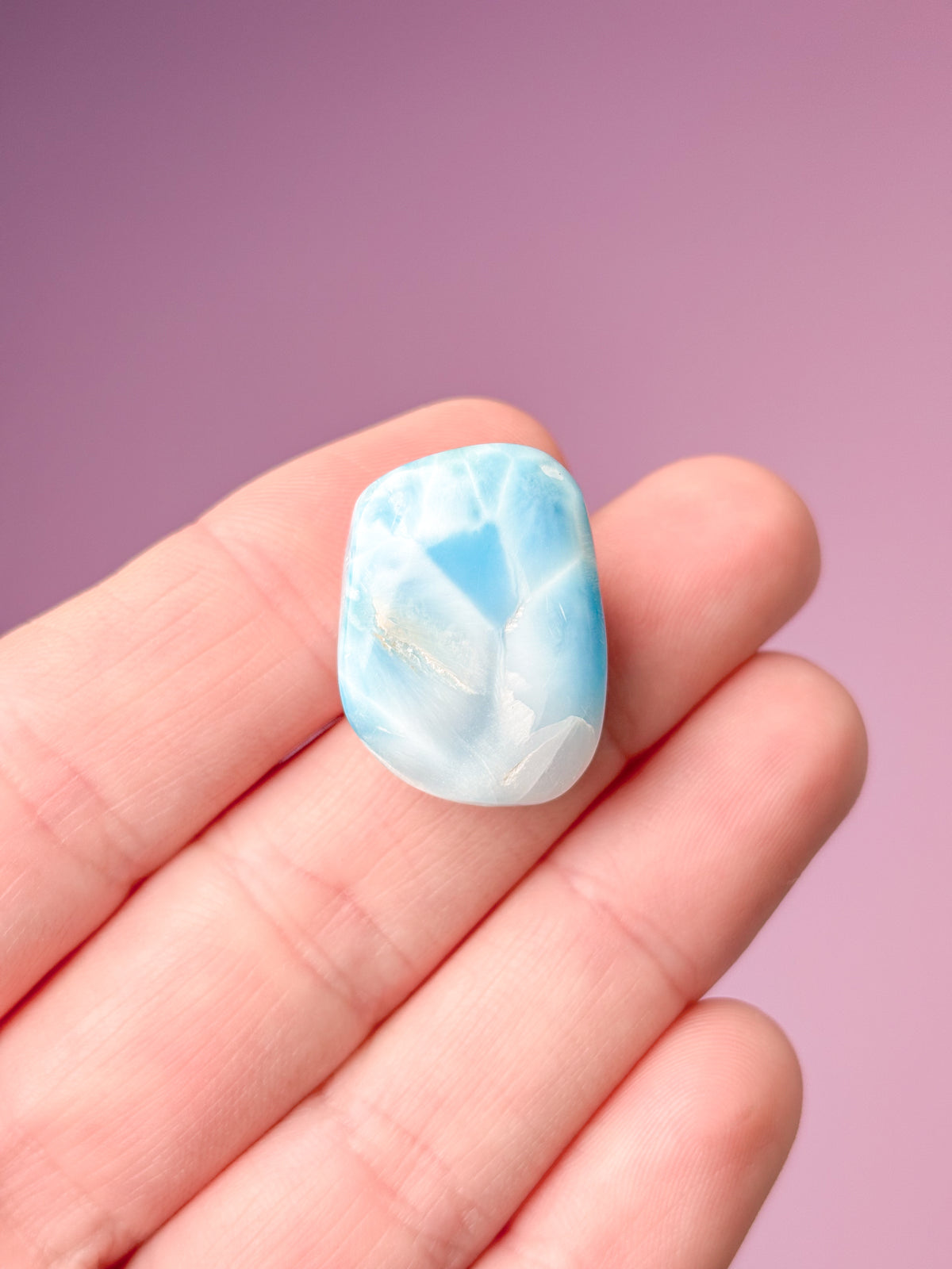 Larimar Pocket Stone Polished (nr 31) Exklusiv kvalitet