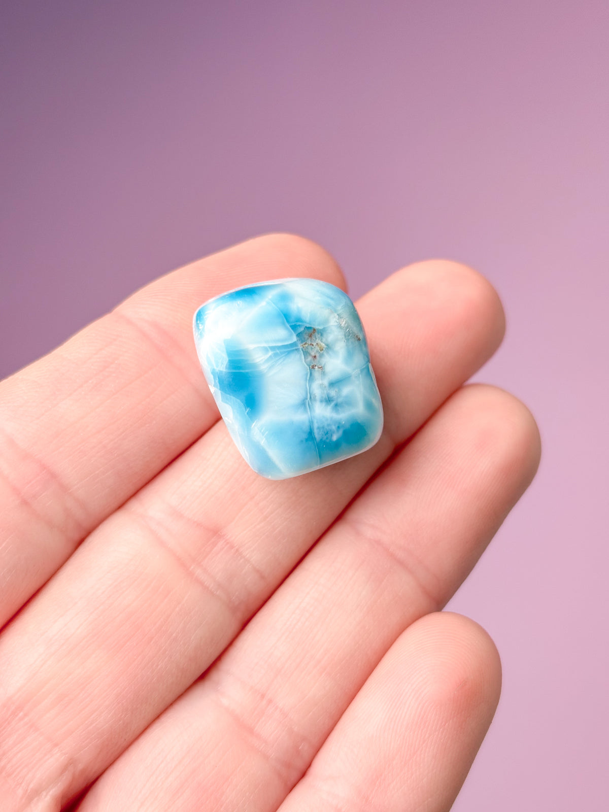 Larimar Pocket Stone Polished (nr 36) Exklusiv kvalitet