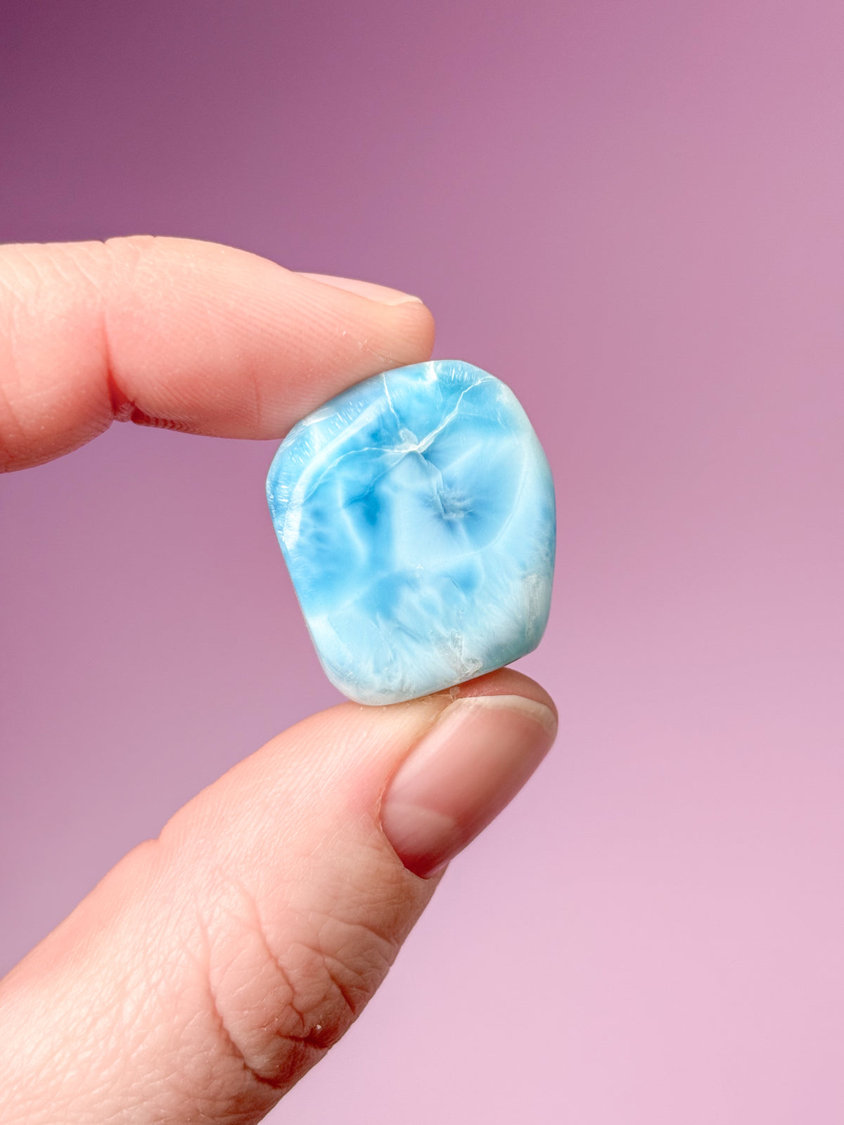 Larimar Pocket Stone Polished (nr 39) Exklusiv kvalitet