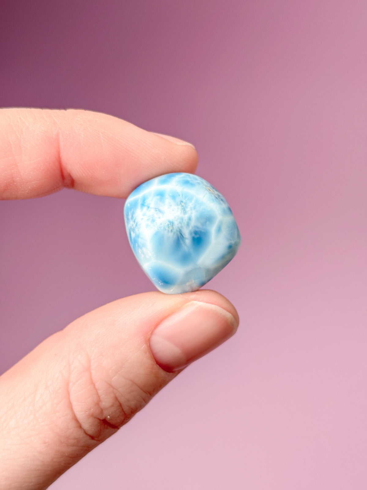 Larimar Pocket Stone Polished (nr 42) Exklusiv kvalitet