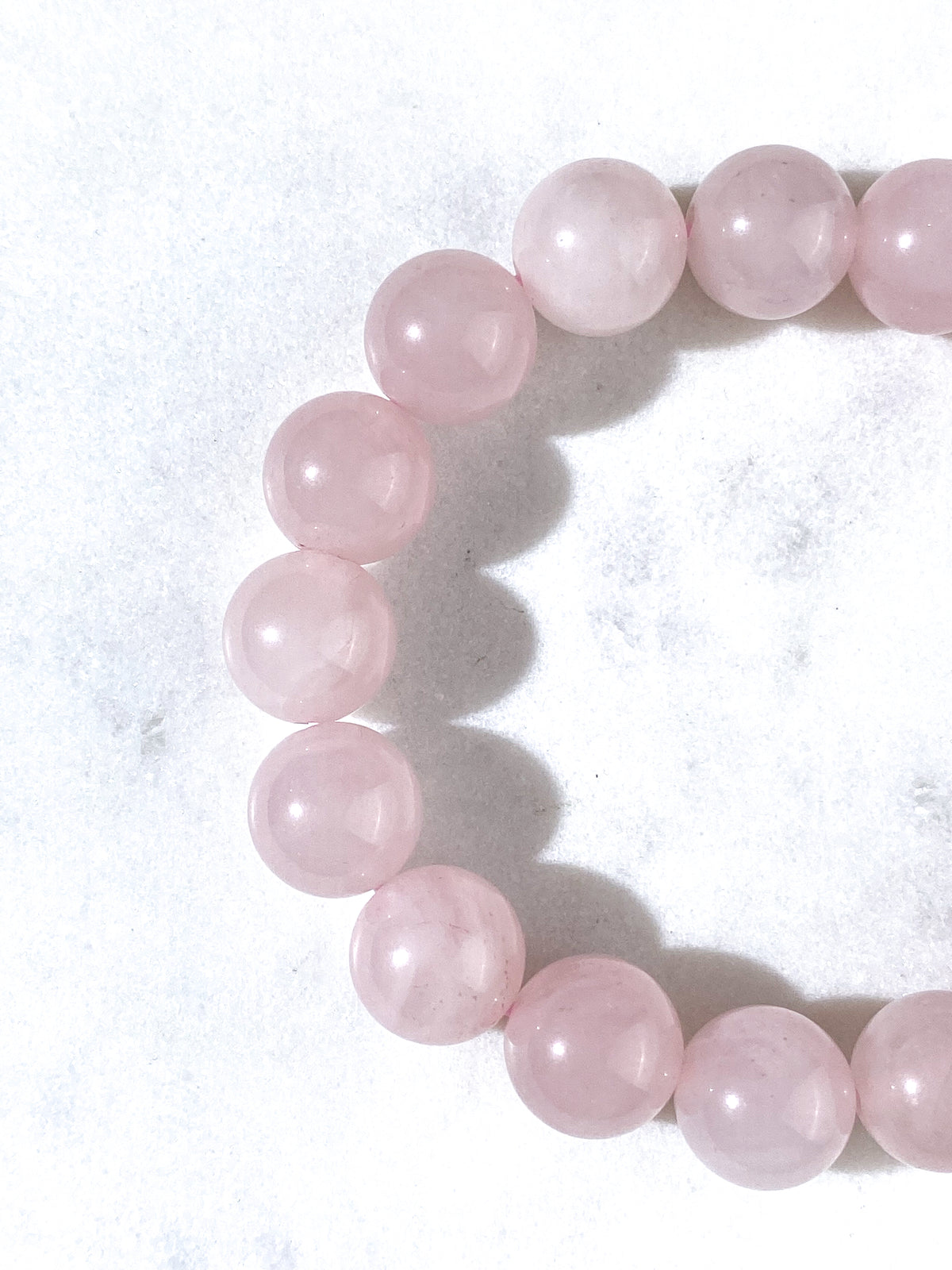 Chunky Rosenkvarts Armband (12 mm)