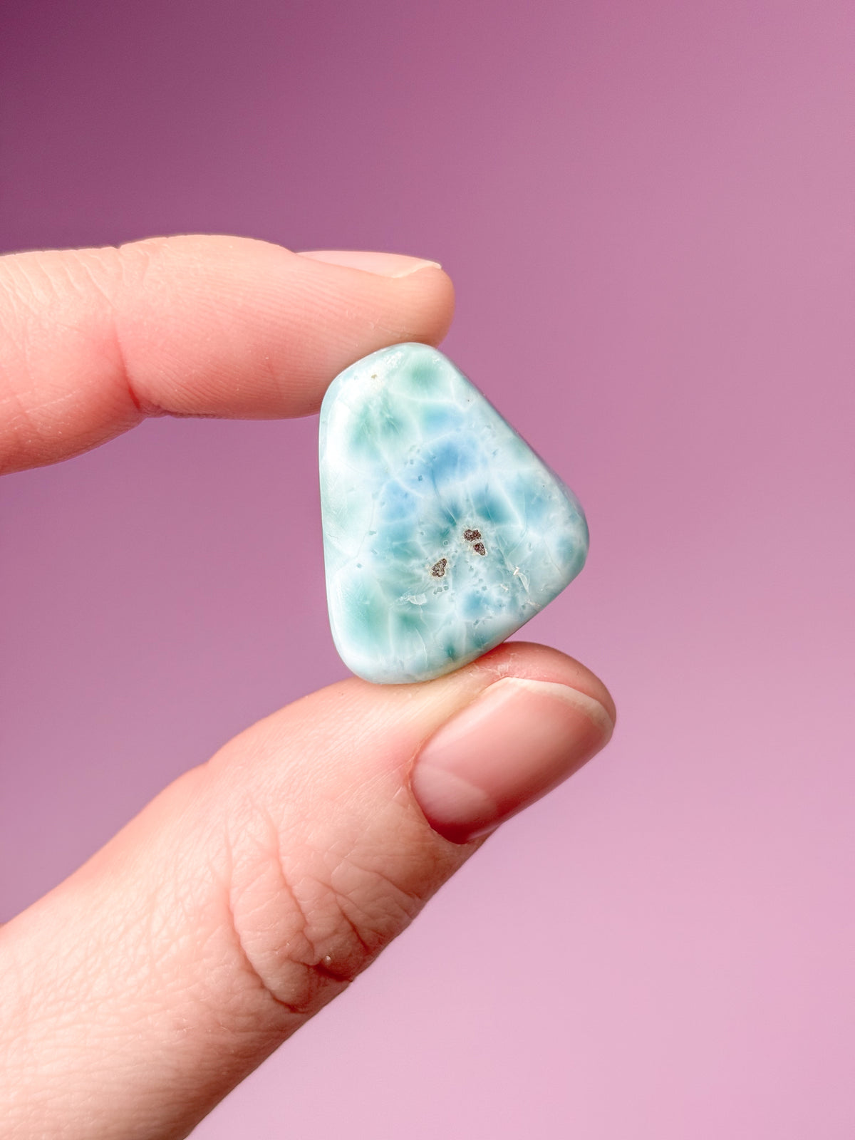 Larimar Pocket Stone Polished (nr 47) Exklusiv kvalitet