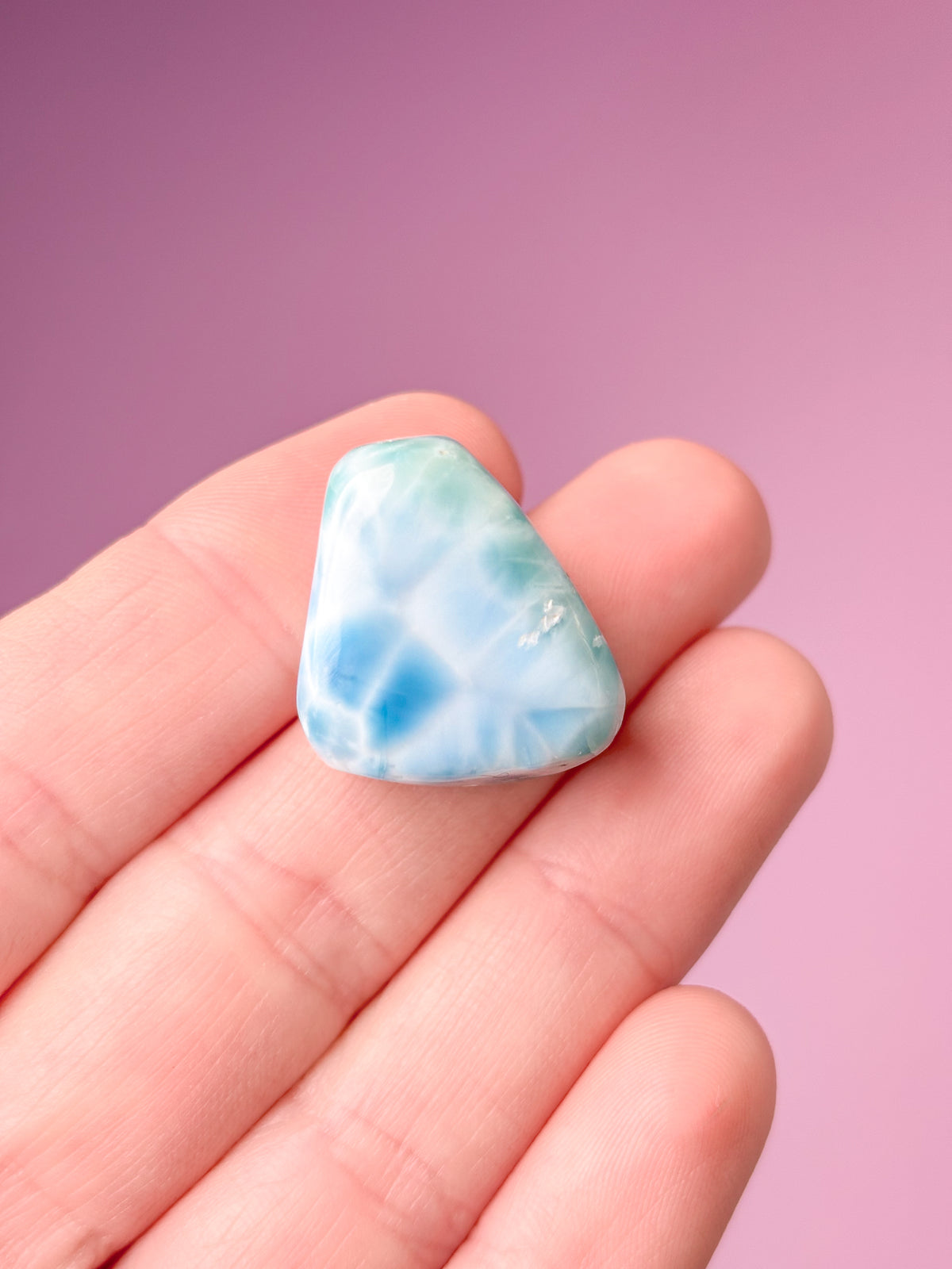 Larimar Pocket Stone Polished (nr 47) Exklusiv kvalitet