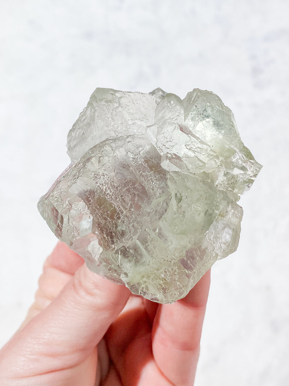 Mintgrön Fluoritkluster (Nr. 3) Exklusiv Kvalitet