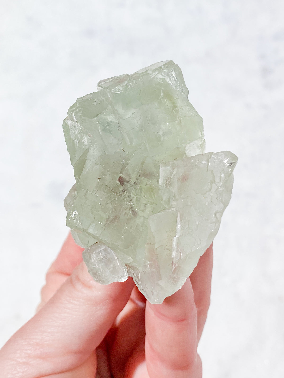 Mintgrön Fluoritkluster (Nr. 5) Exklusiv Kvalitet