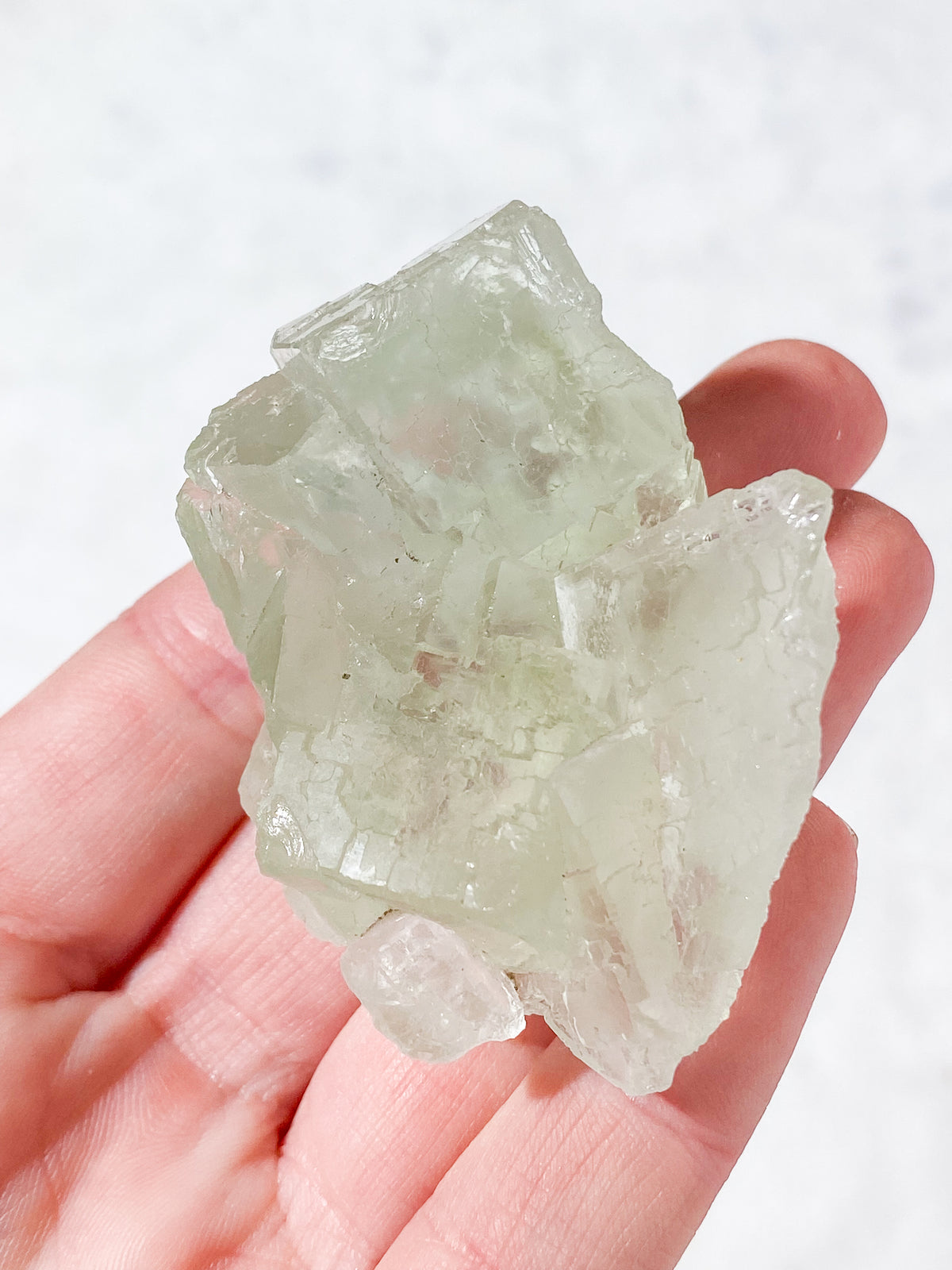 Mintgrön Fluoritkluster (Nr. 5) Exklusiv Kvalitet