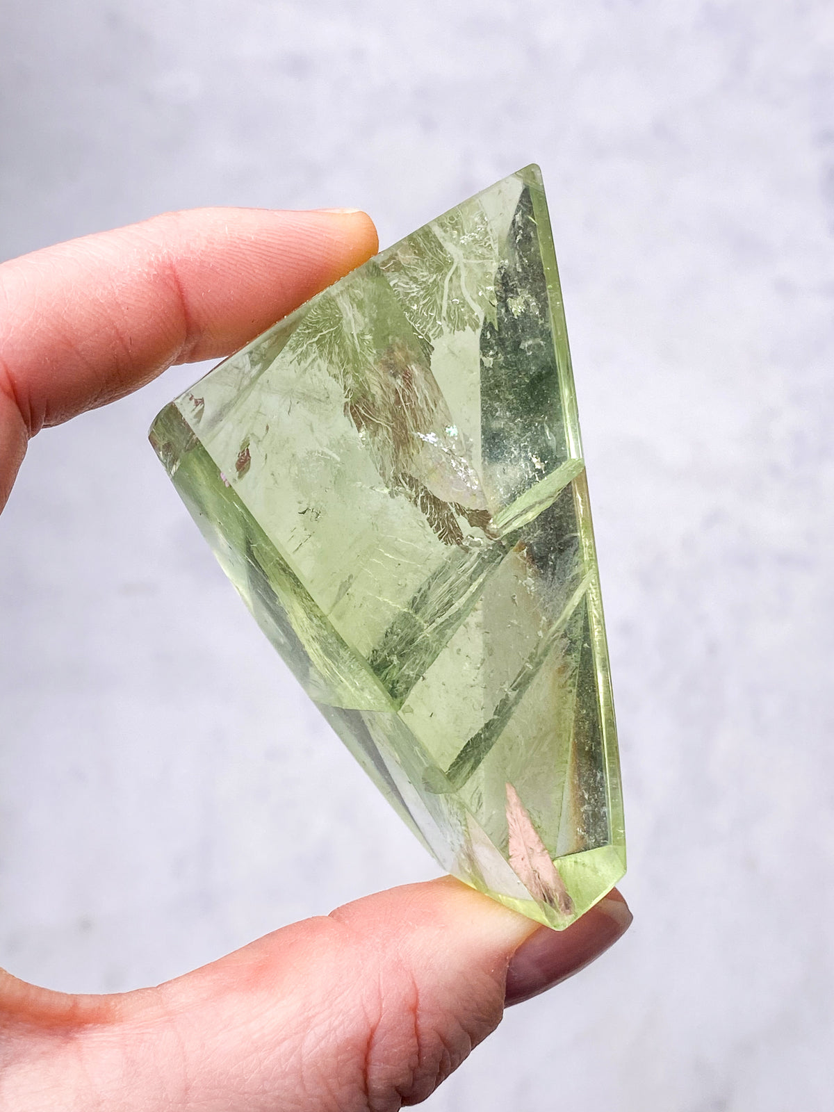 Grönt äpple Fluorit Freeform (nr 34) (Exklusivt)