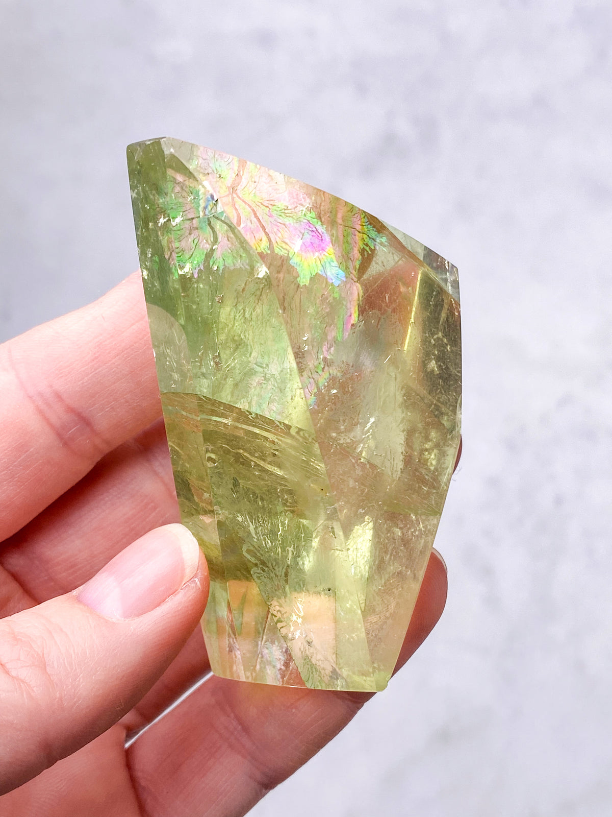 Grönt äpple Fluorit Freeform (nr 34) (Exklusivt)
