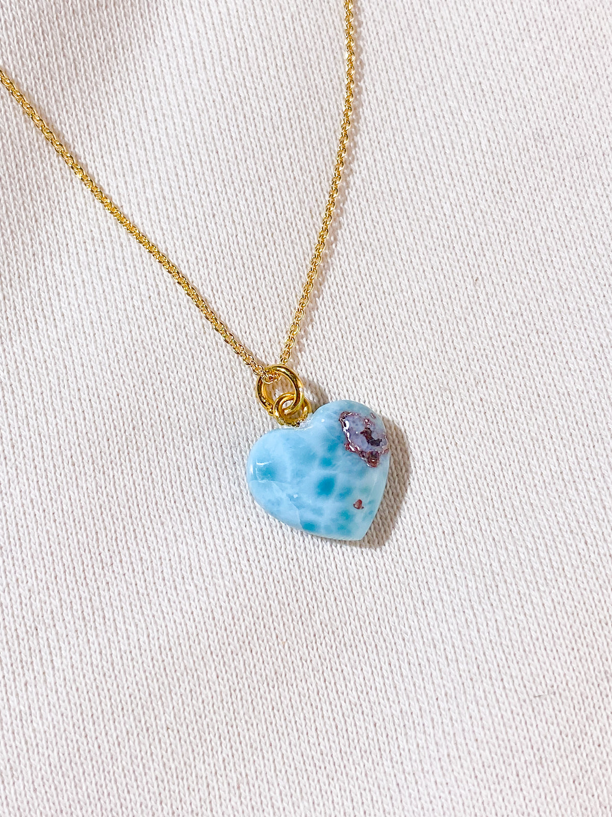 Larimar Hjärtformat Hänge (Nr. 1)