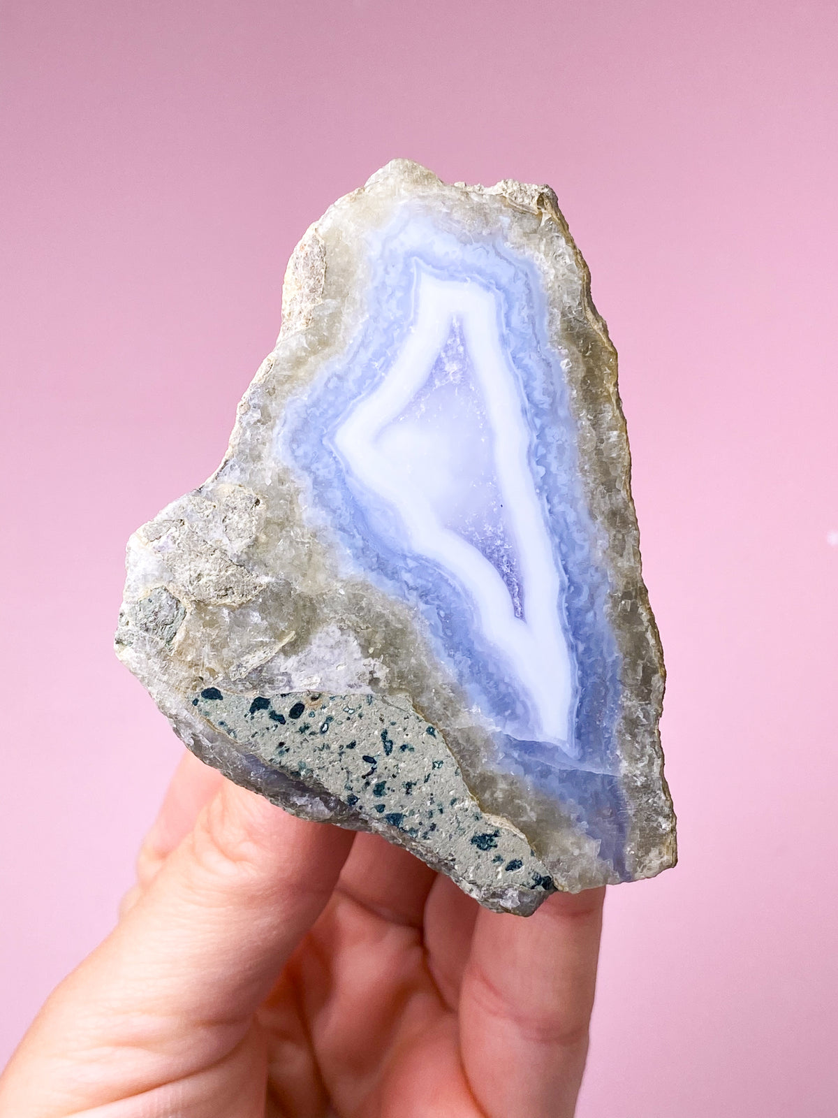 Blond agatpolerad geode (nr 2) 