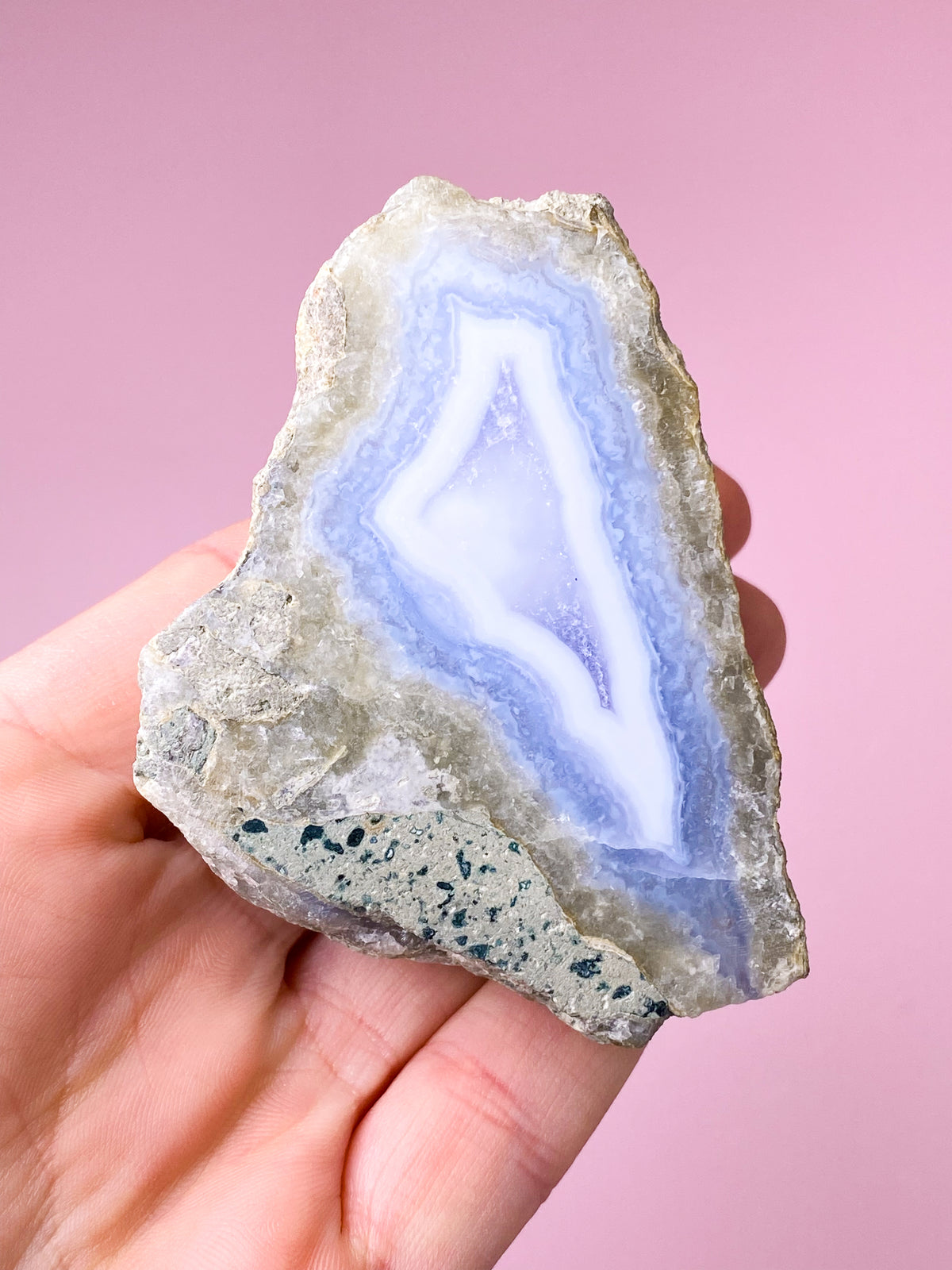 Blond agatpolerad geode (nr 2) 