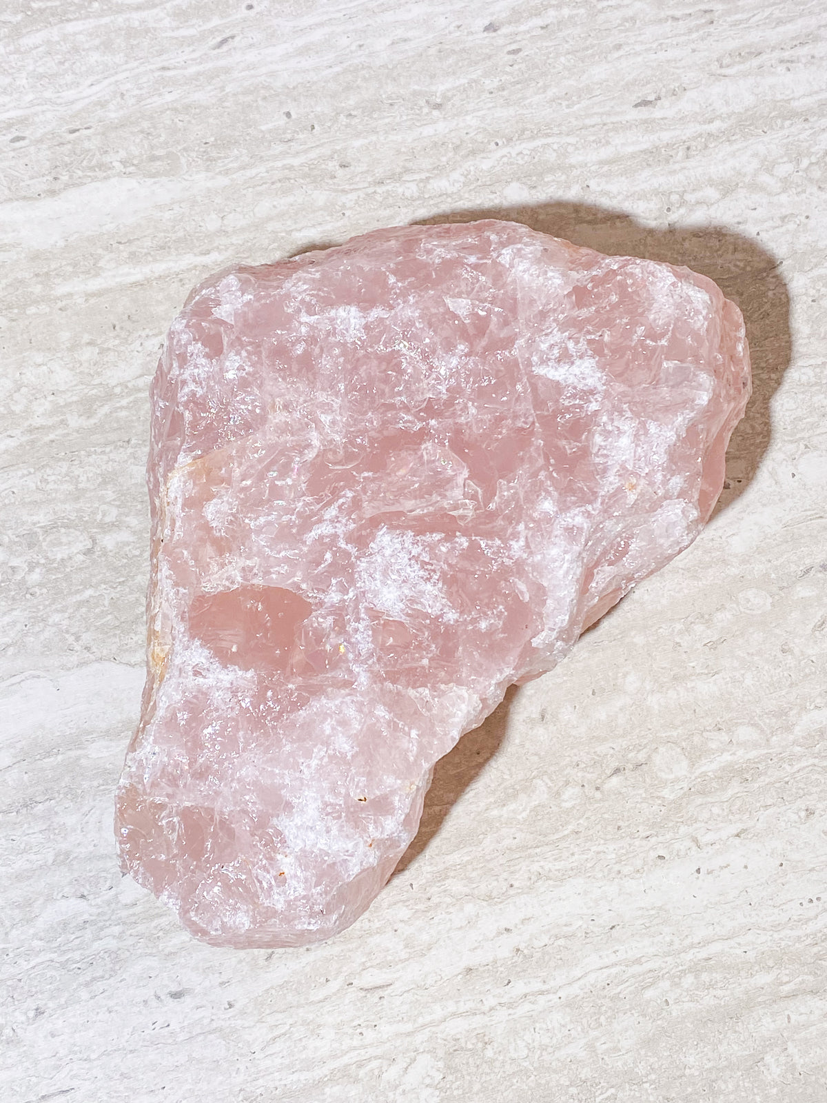 Stor rå rosenkvarts (nr 6) 4,8 kg.