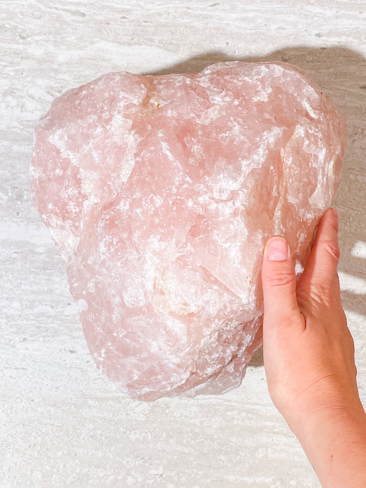 Stor Rå Rosenkvarts (Nr. 8) 12,7 kg.